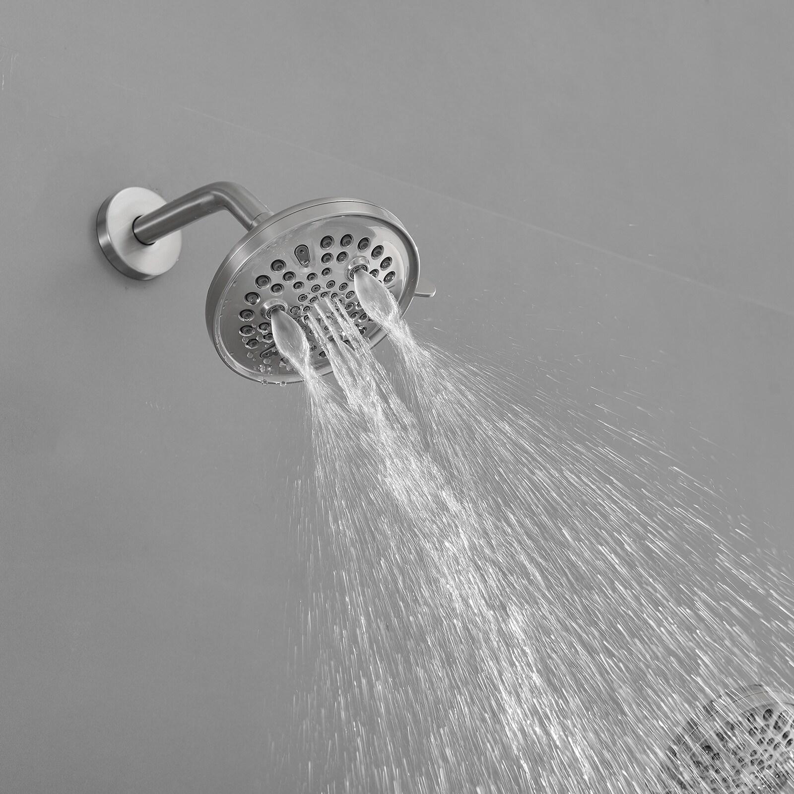 Single Handle 1-Spray Round Rain Shower Faucet 1.8 GPM with Dual Function Pressure Balance Valve