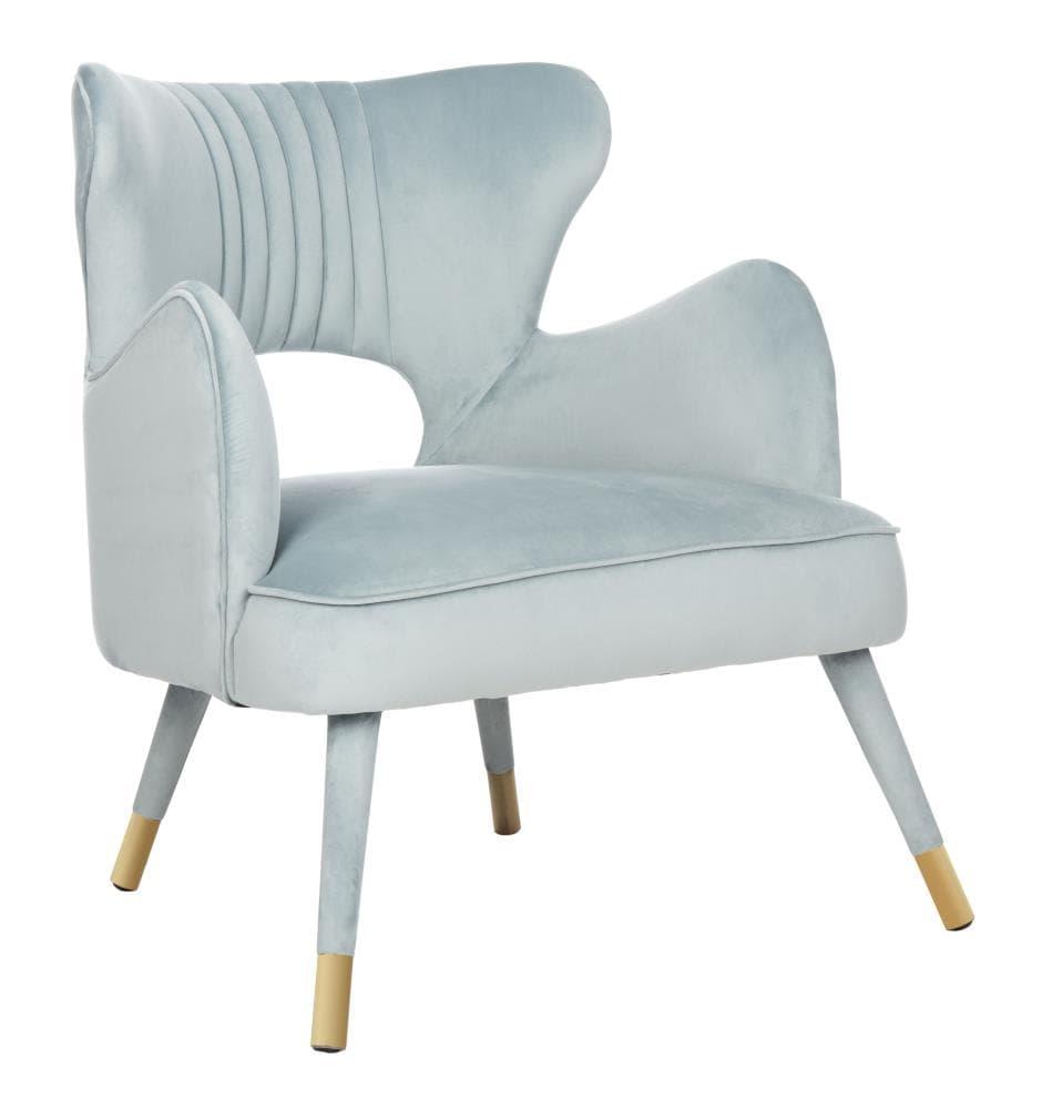 Blair Wingback Accent Chair - Slate Blue/Gold - Safavieh