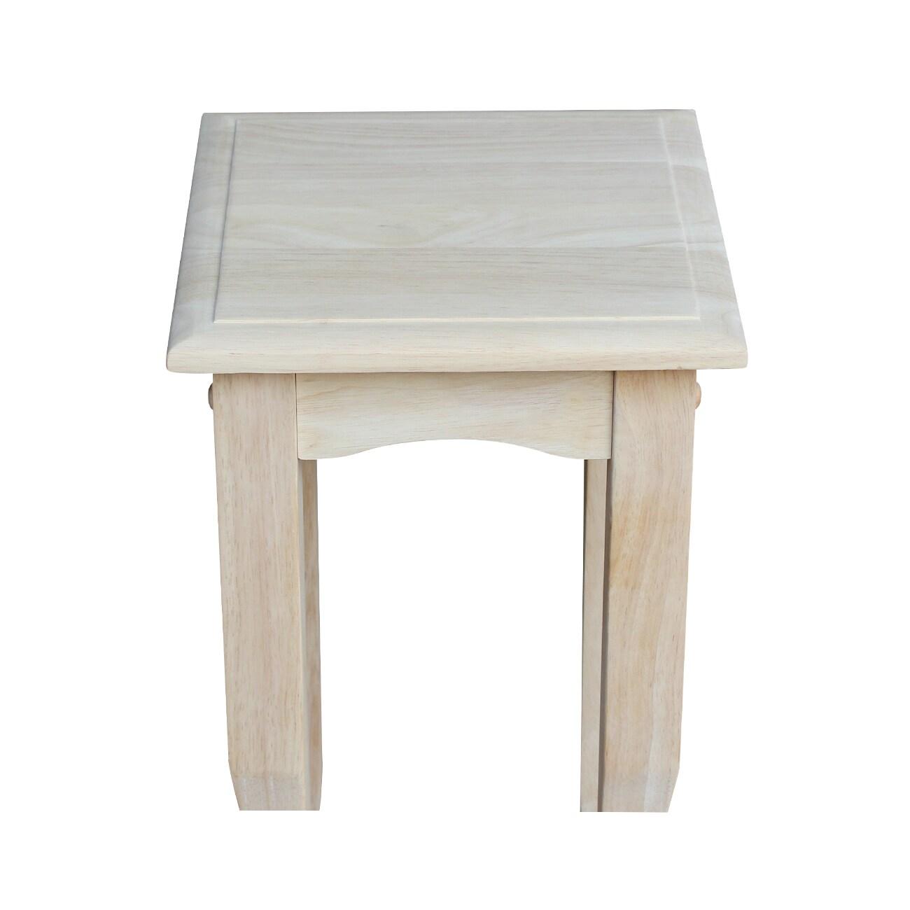 21" Tea Table Unfinished - International Concepts