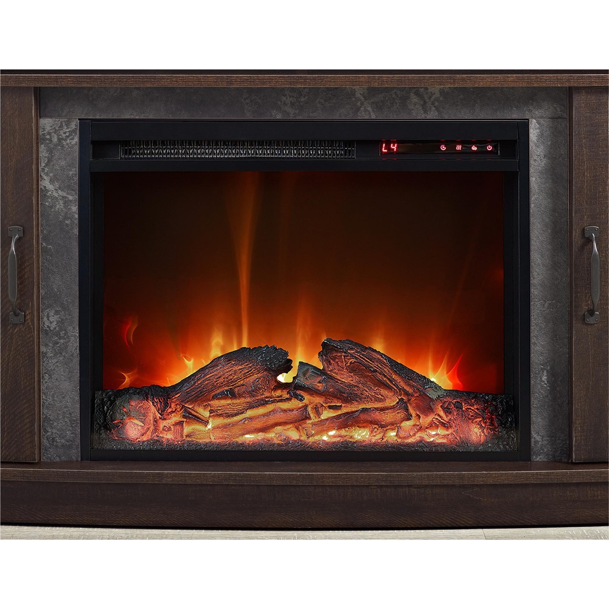 Ameriwood HomeBarrow Creek Fireplace Console with Glass Doors