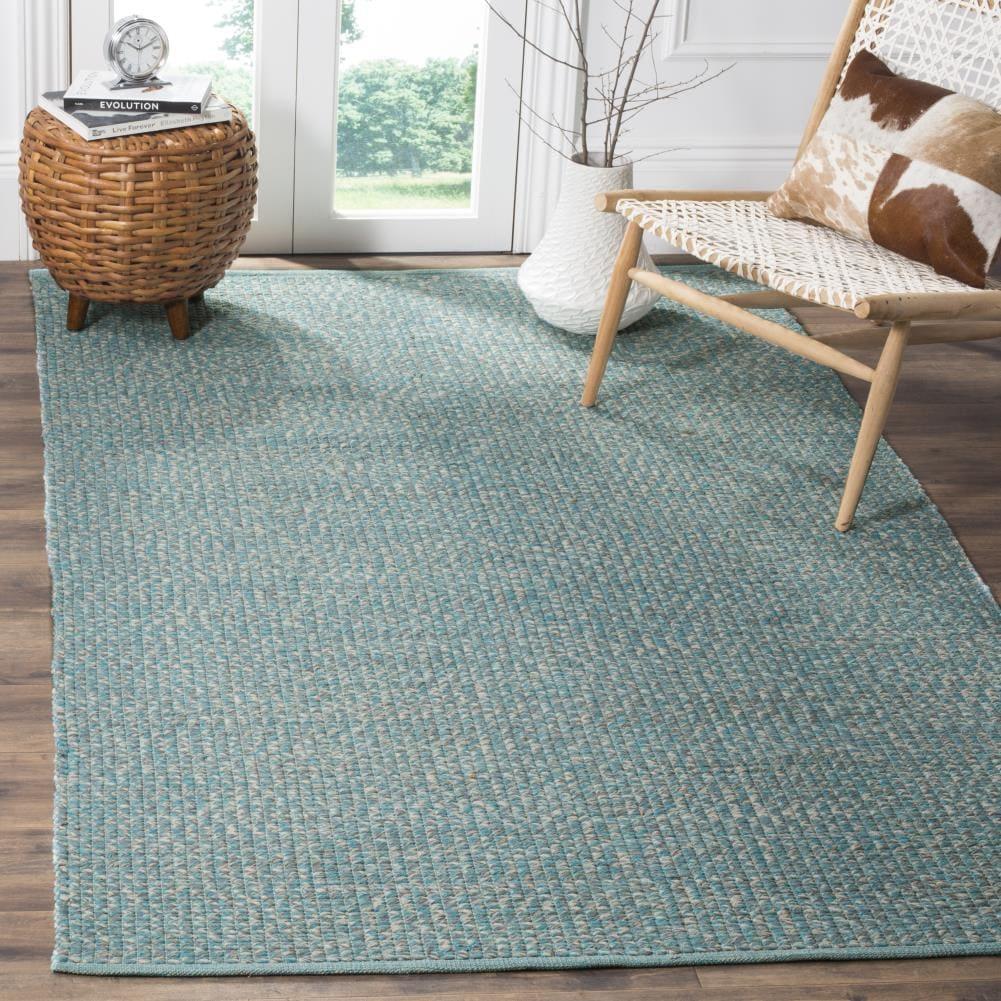 Montauk MTK602 Hand Woven Indoor Area Rug - Turquoise/Multi - 5'x8' - Safavieh.