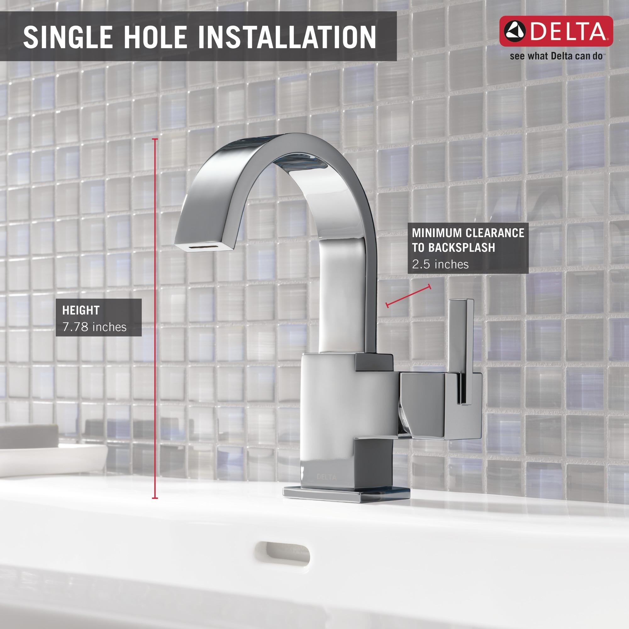 Vero Single Hole Bathroom Faucet with Drain Assembly, Single Handle Bathroom Sink Faucet