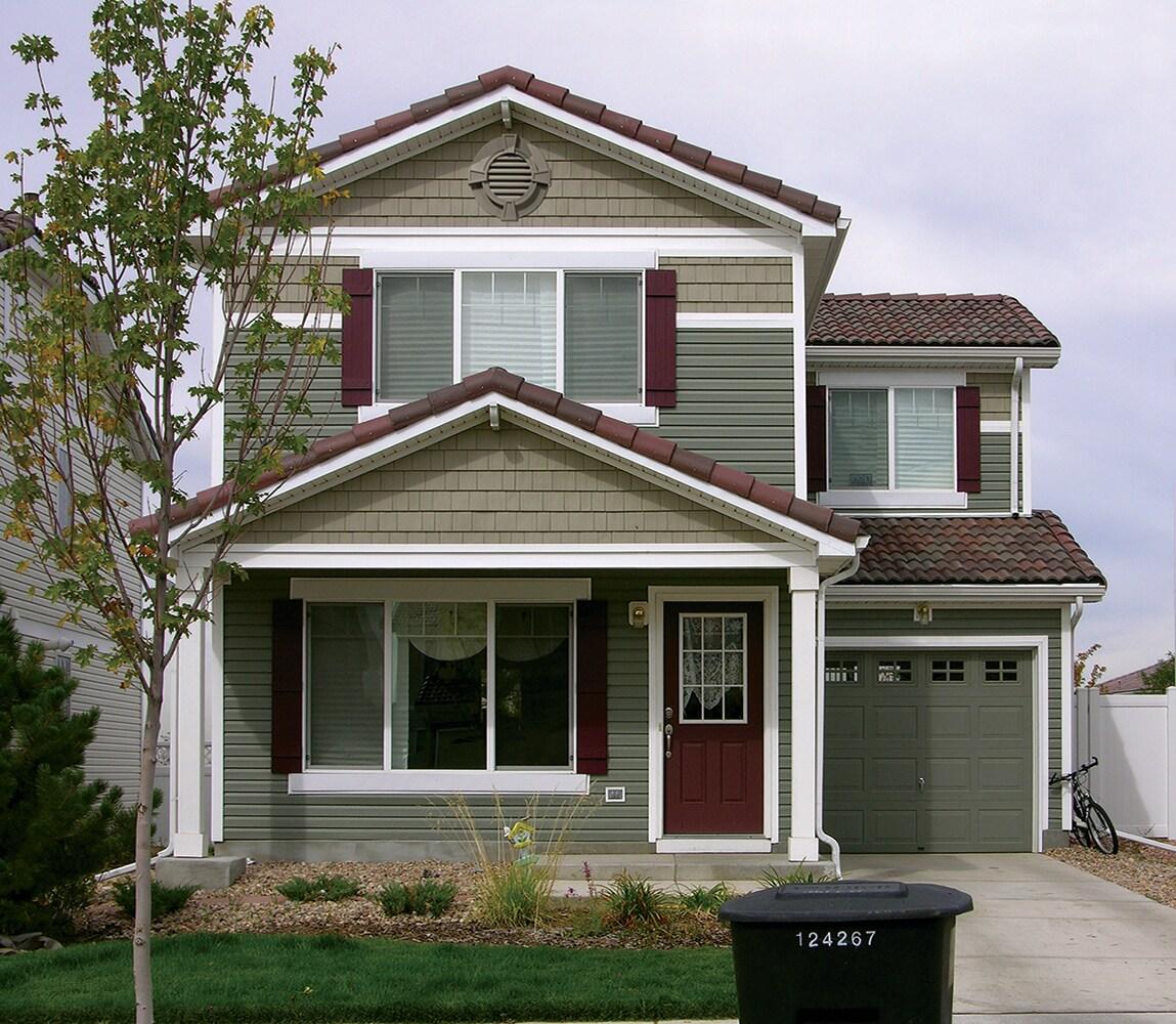 14"W x 67"H Lifetime Vinyl, Standard Four Board Joined, Board-n-Batten Shutters, w/Installation Shutter-Lok's & Matching Screws (Per Pair), Classic Blue