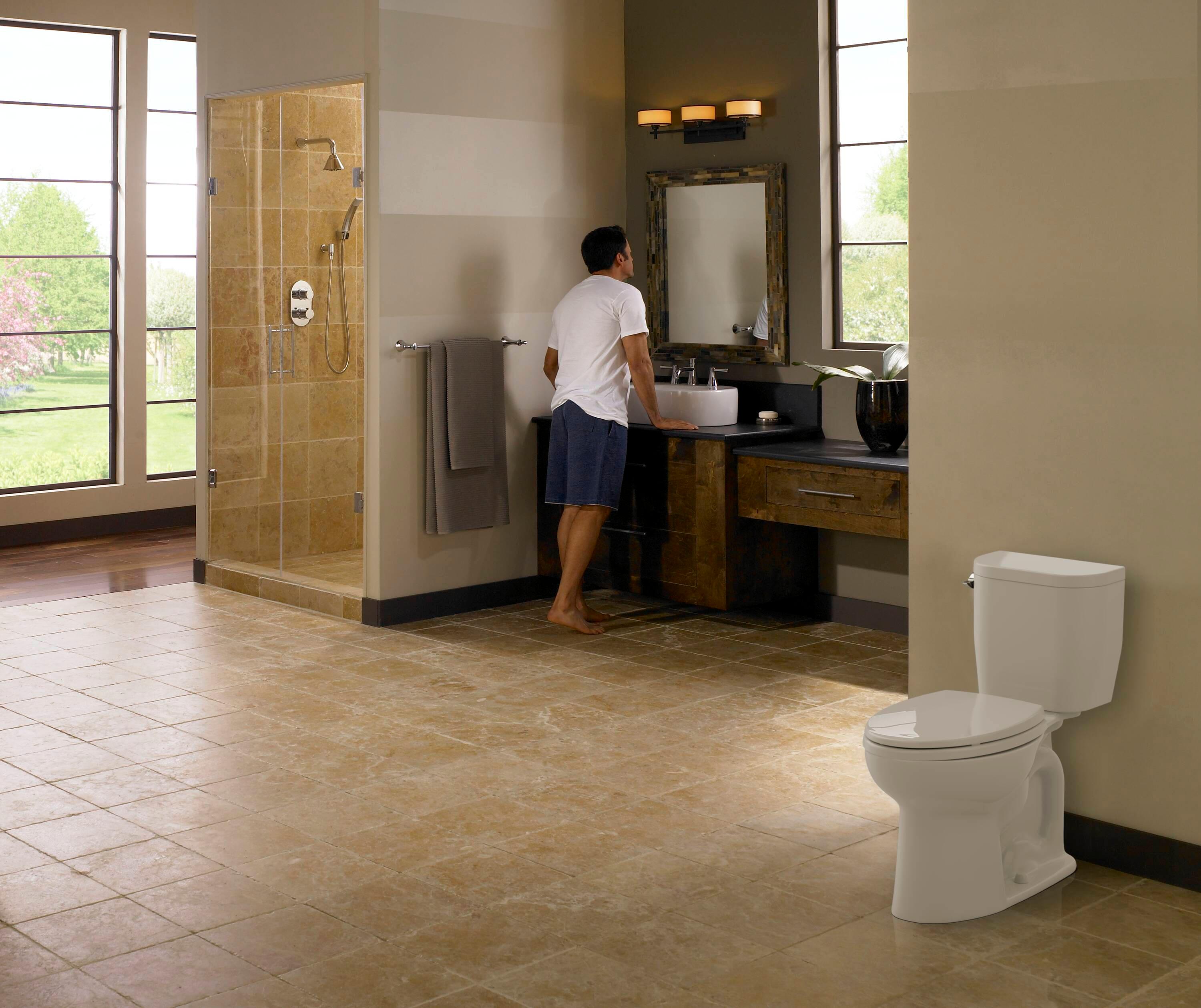 Entrada™ 1.28 GPF (Water Efficient) Elongated Two-Piece Toilet (Seat Not Included)