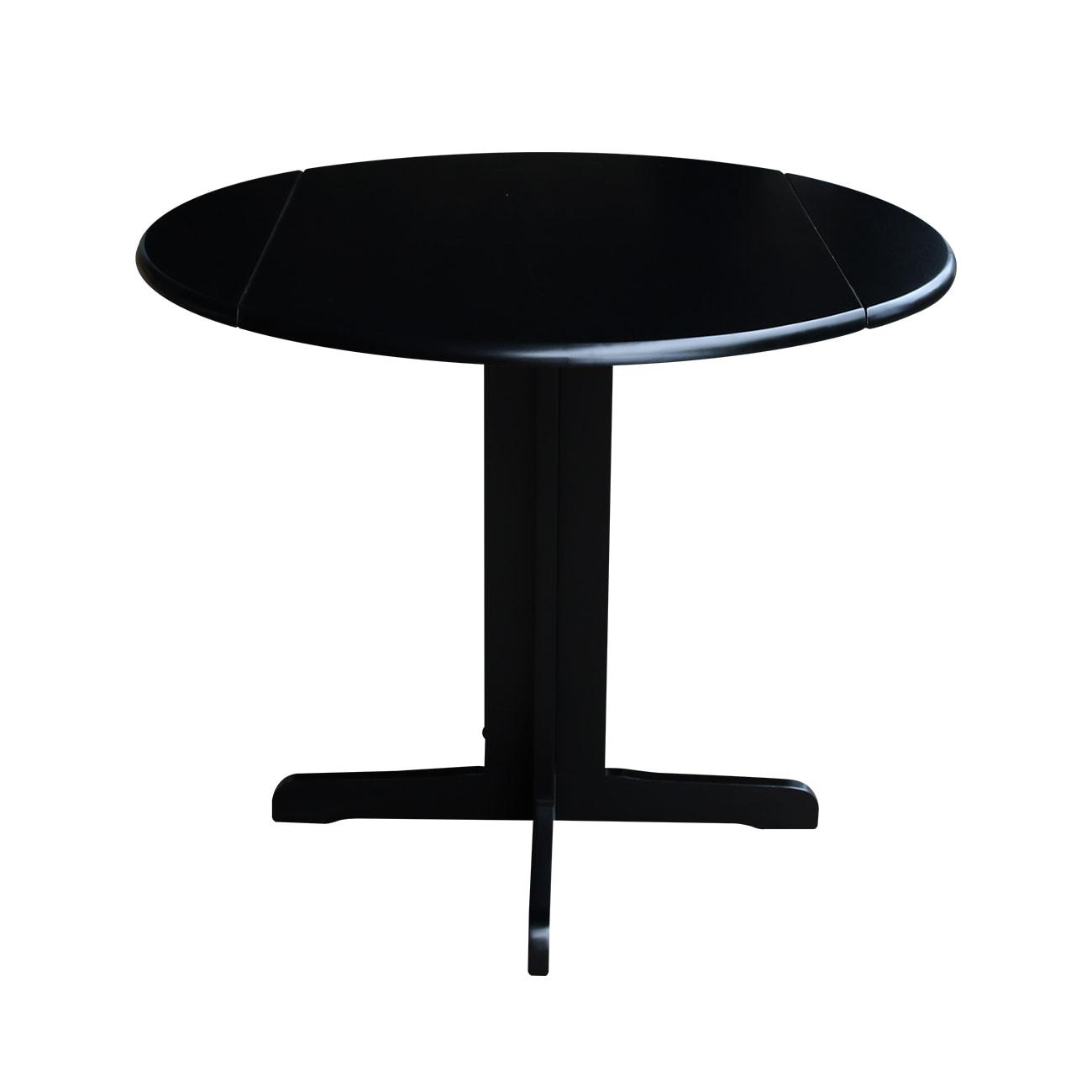 36" Dual Dining Drop Leaf Dining Table Black - International Concepts