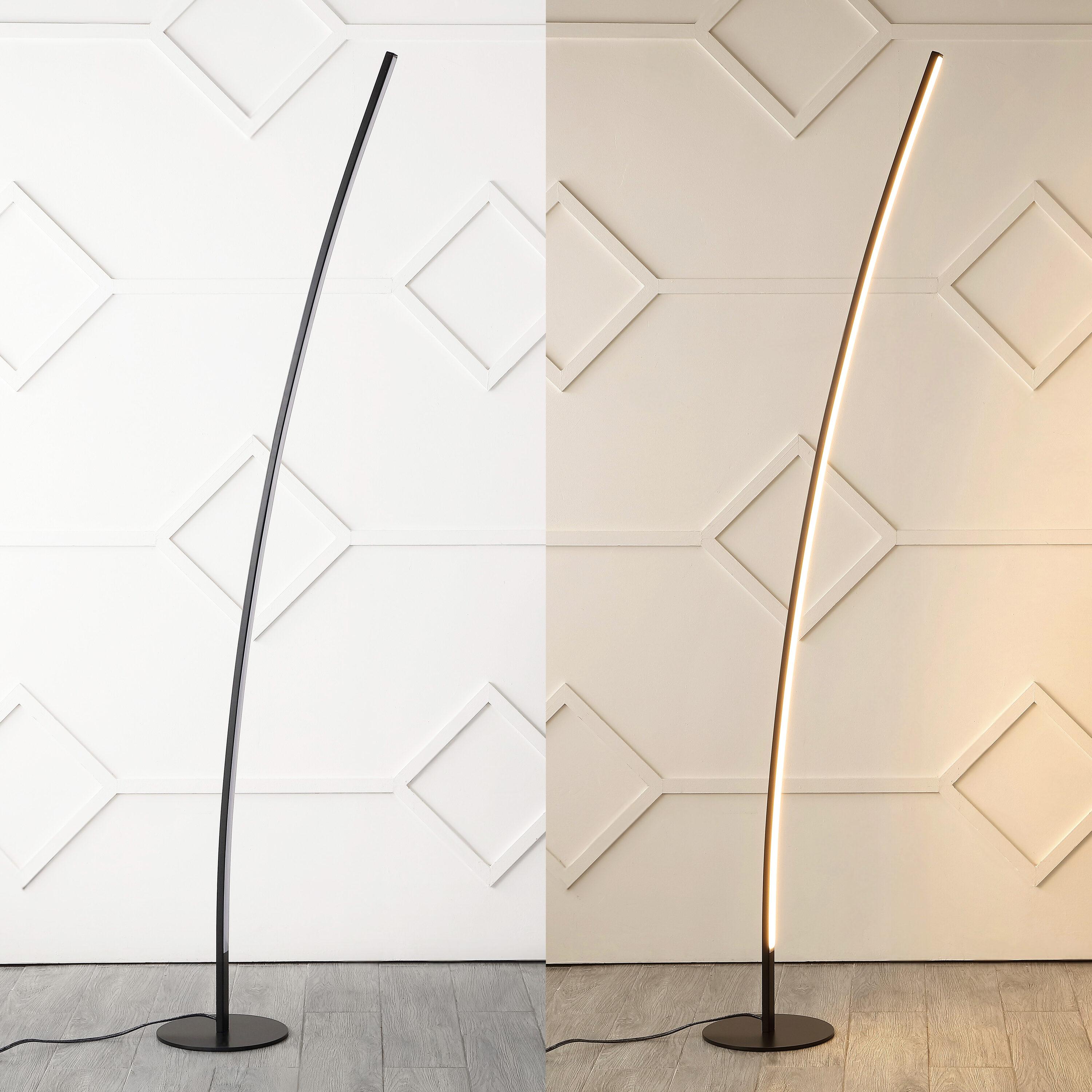 Malthe 71'' Black LED Novelty Floor Lamp