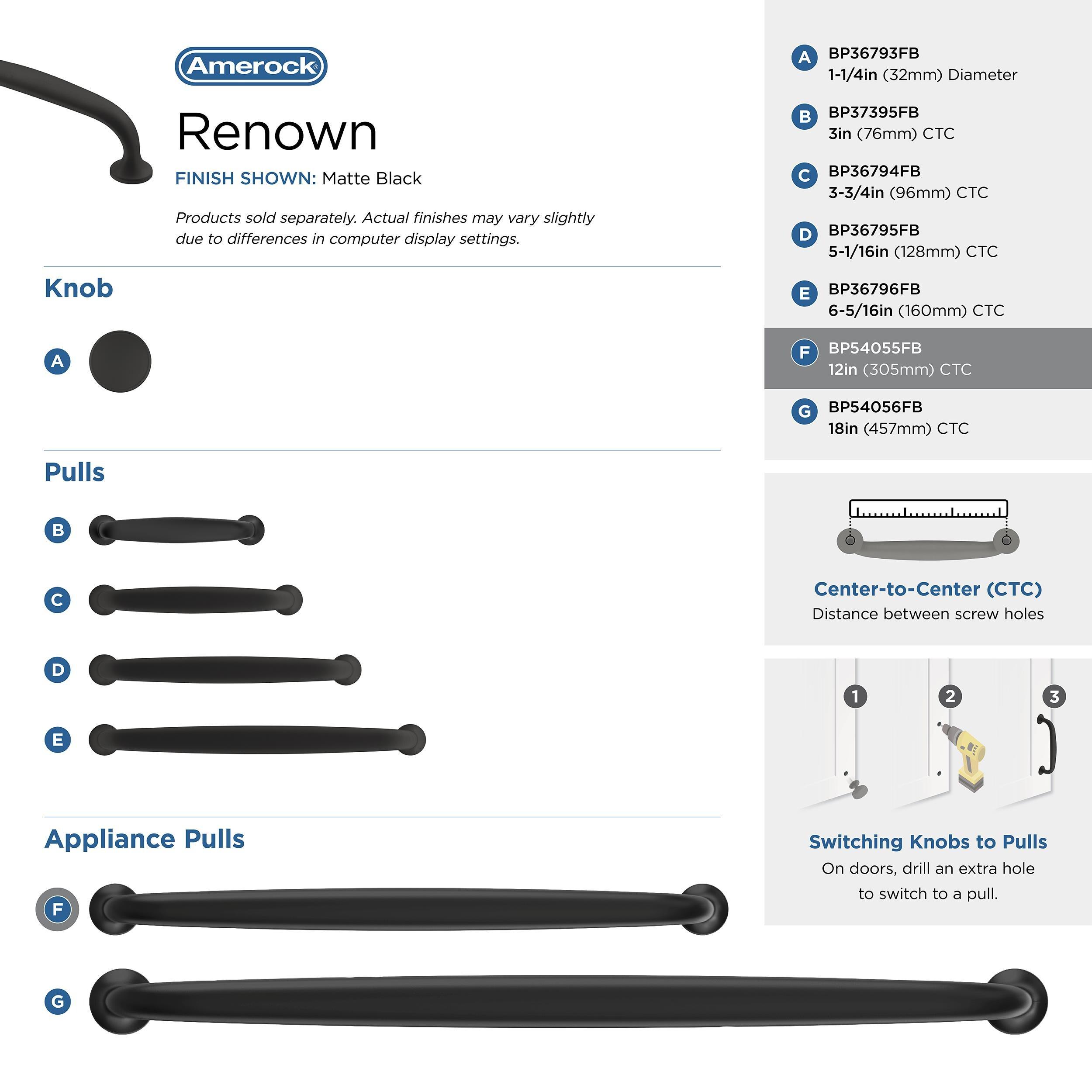Renown 12" Center to Center Appliance Pull