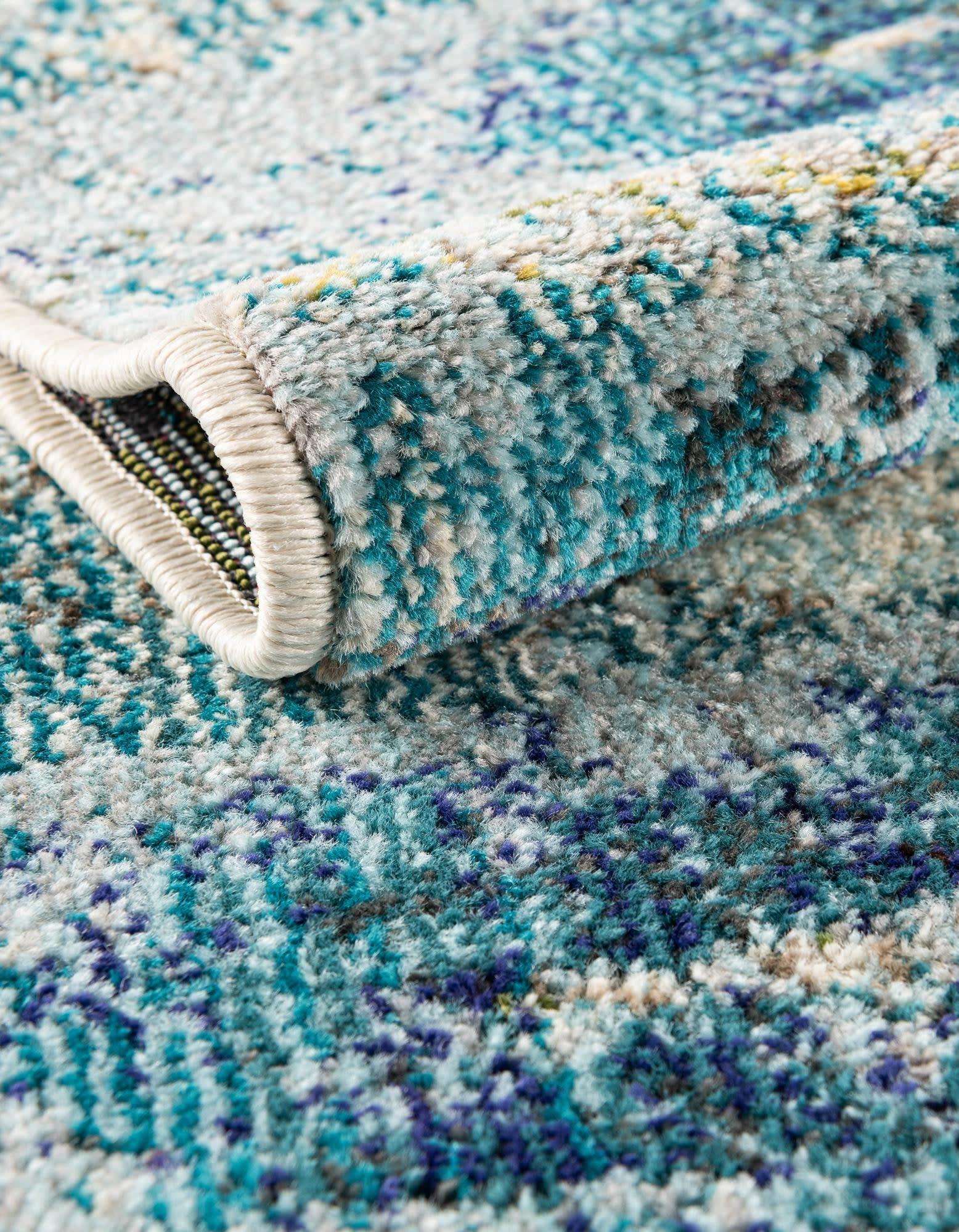 Unique Loom 3' 3 x 5' 3 Chromatic Avalon Light Blue Area Rug