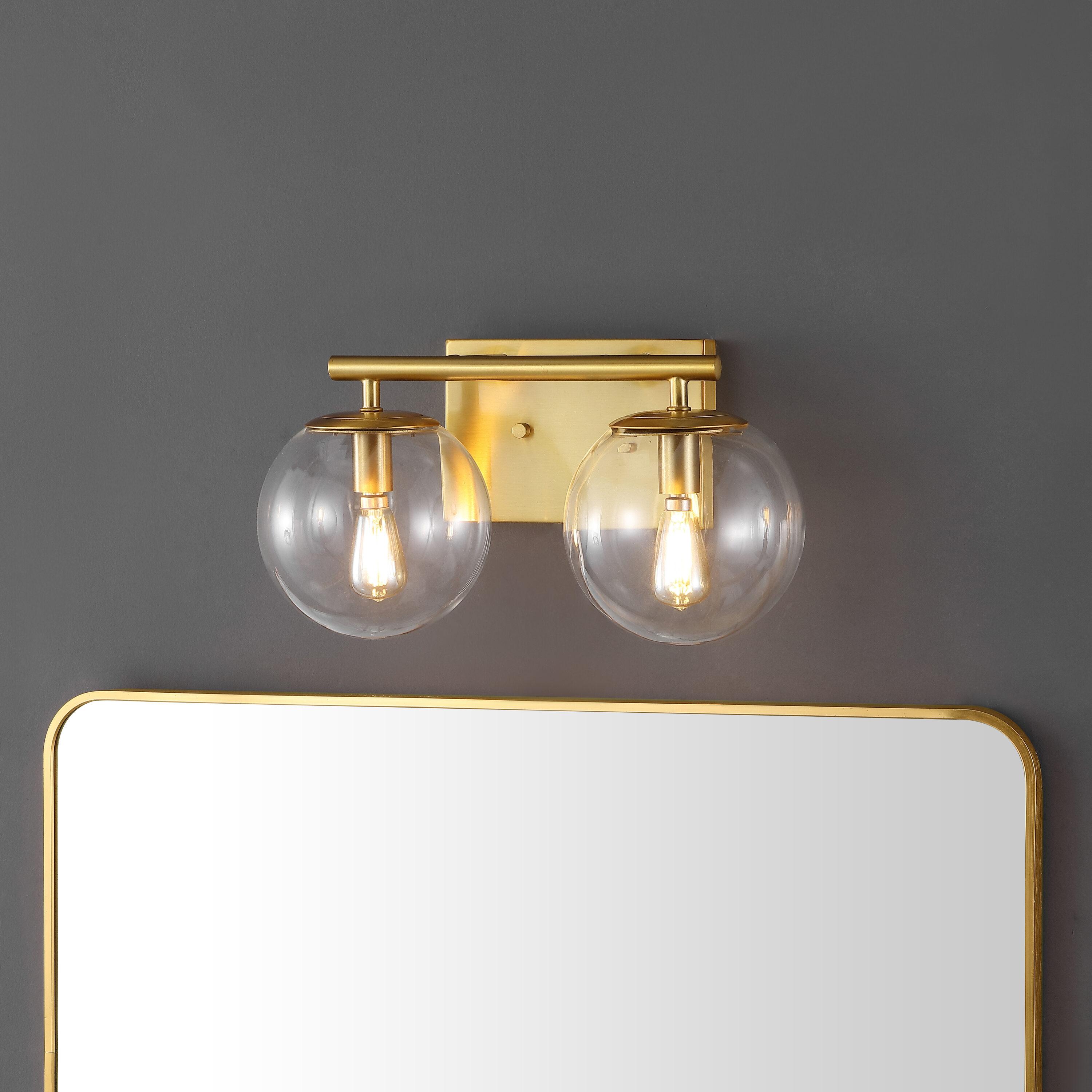Severa 2 Light 14" Wall Sconce - SCN4125 - Brass - Safavieh