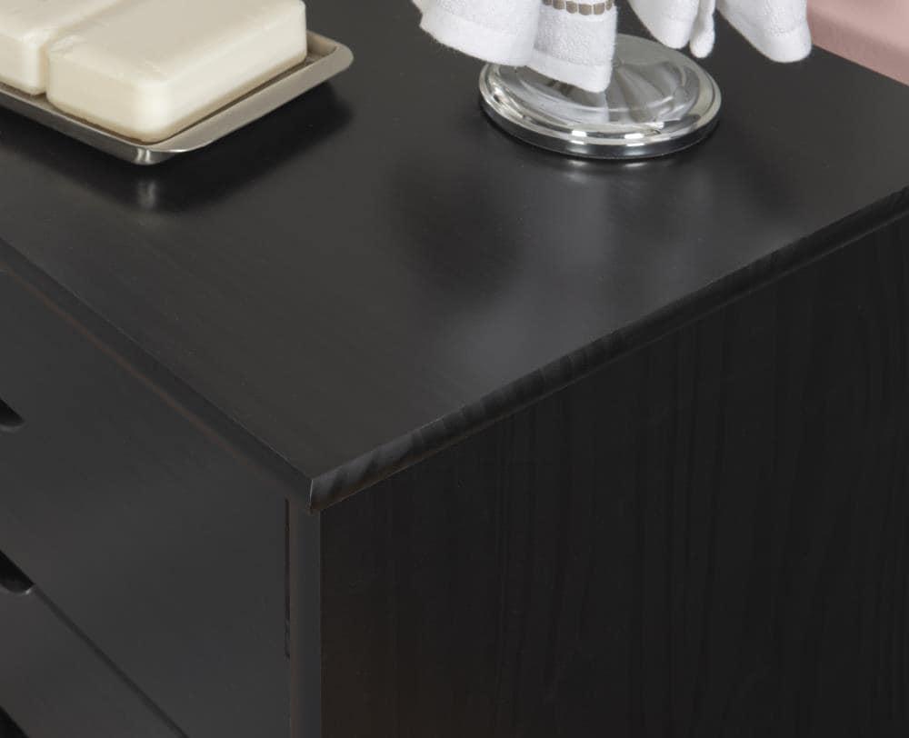 Cary Transitional 6 Drawer Solid Wood Rolling Storage Cart with Casters - Linon