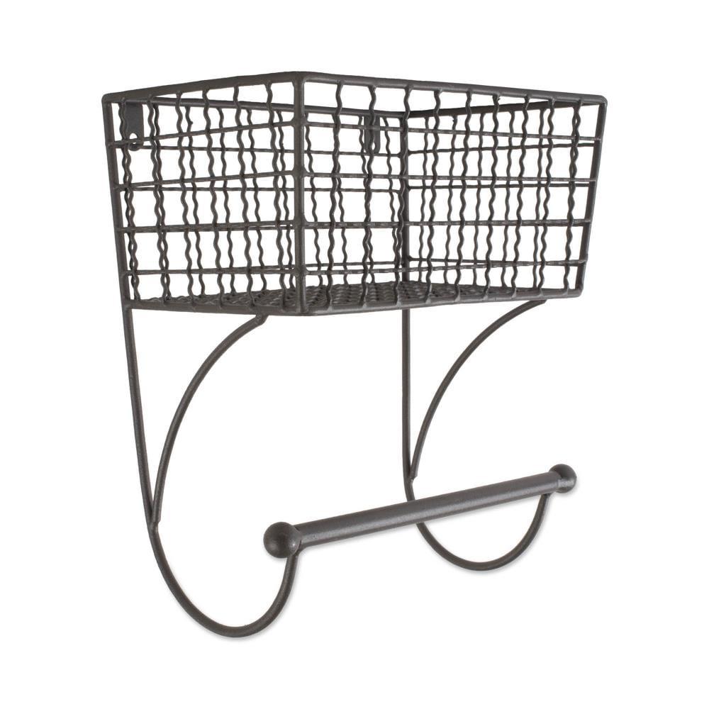 DII 5.5" Modern Style 100 Percent Iron Small Towel Rack in Gray Finish