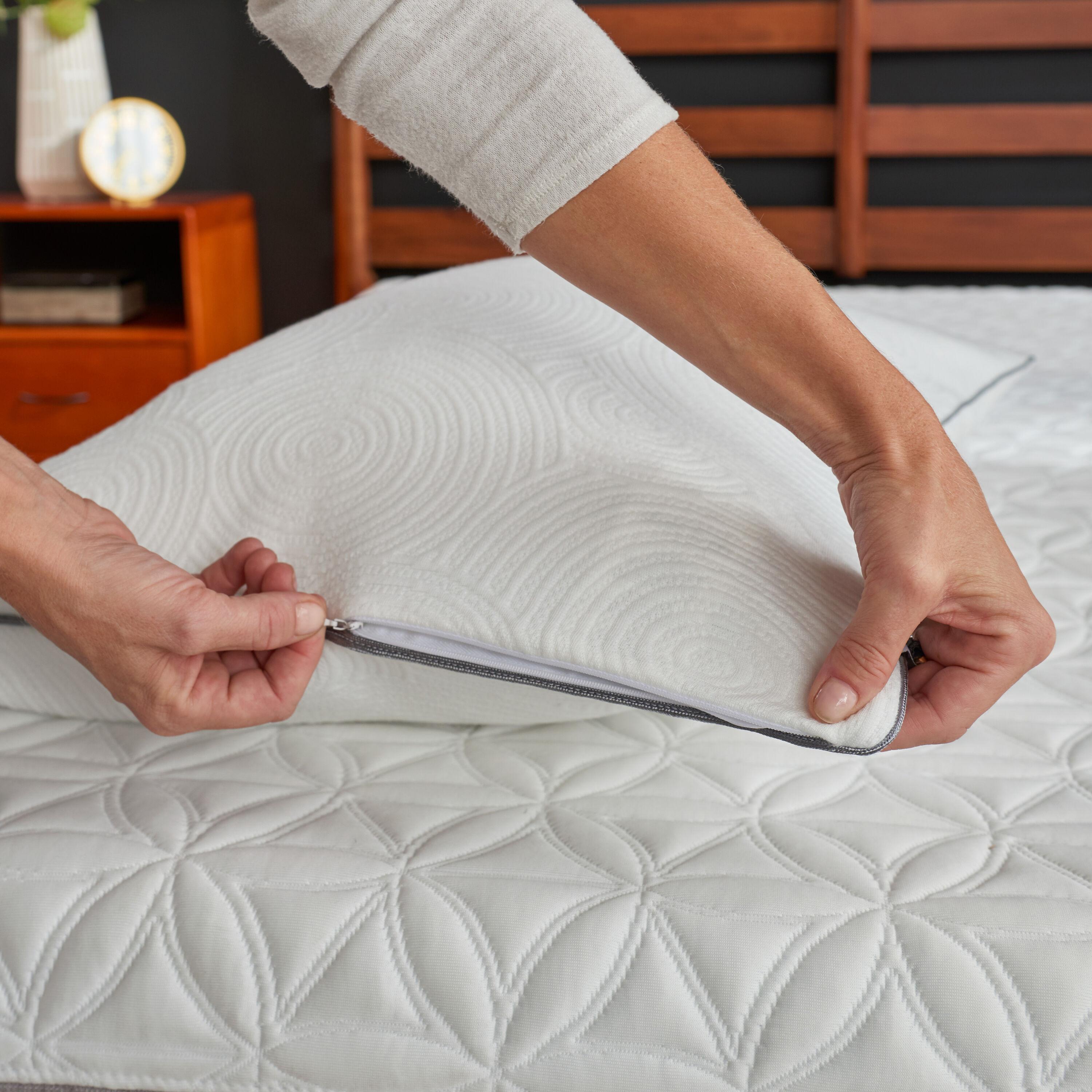 Tempur-Pedic Protector de Almohada con Zíper de Poliéster Tempur-Contour - Tamaño Queen, Adulto