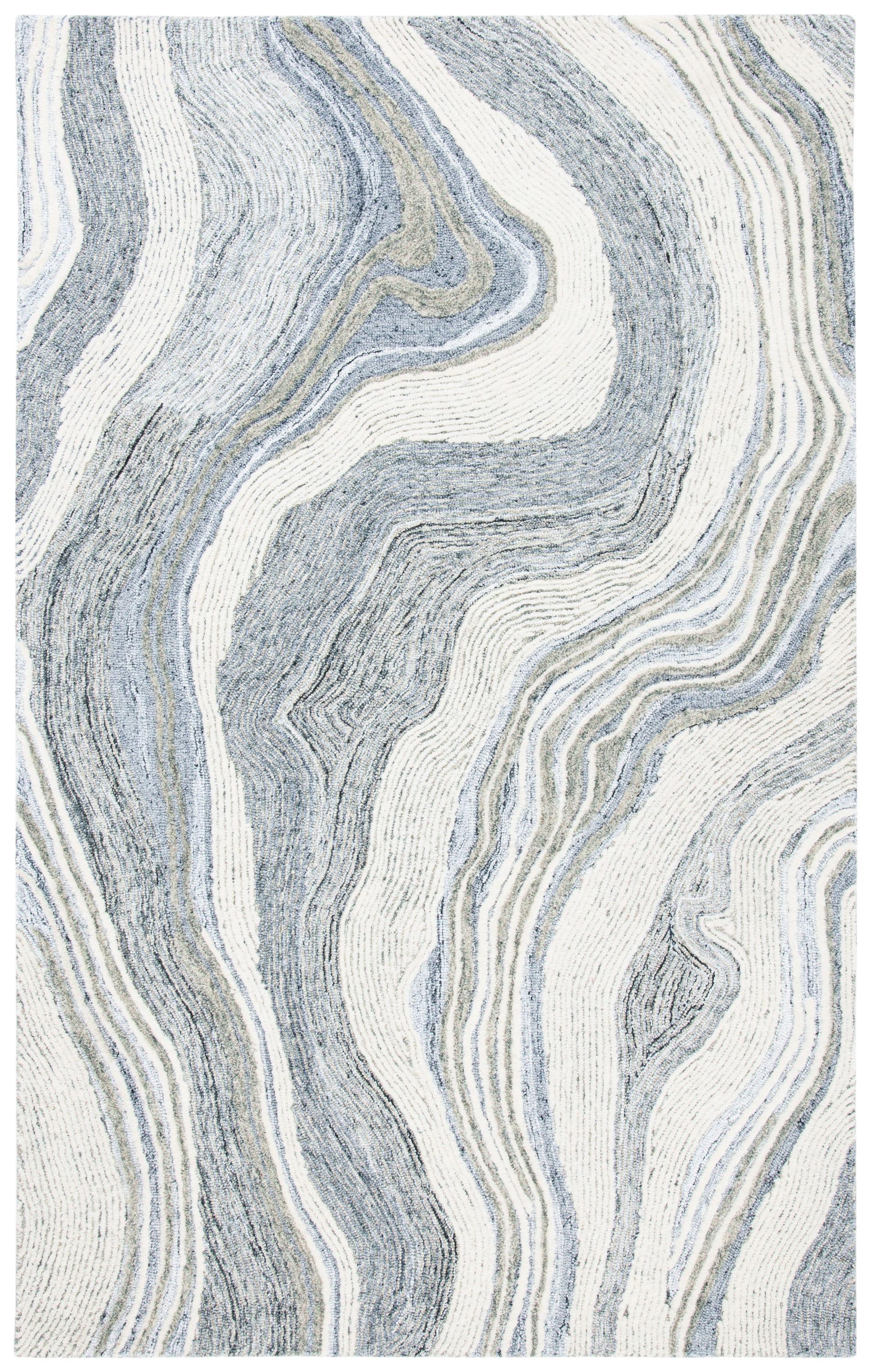 Fifth Avenue FTV121 Hand Tufted Indoor Area Rug - Grey/Ivory - 6'x9' - Safavieh