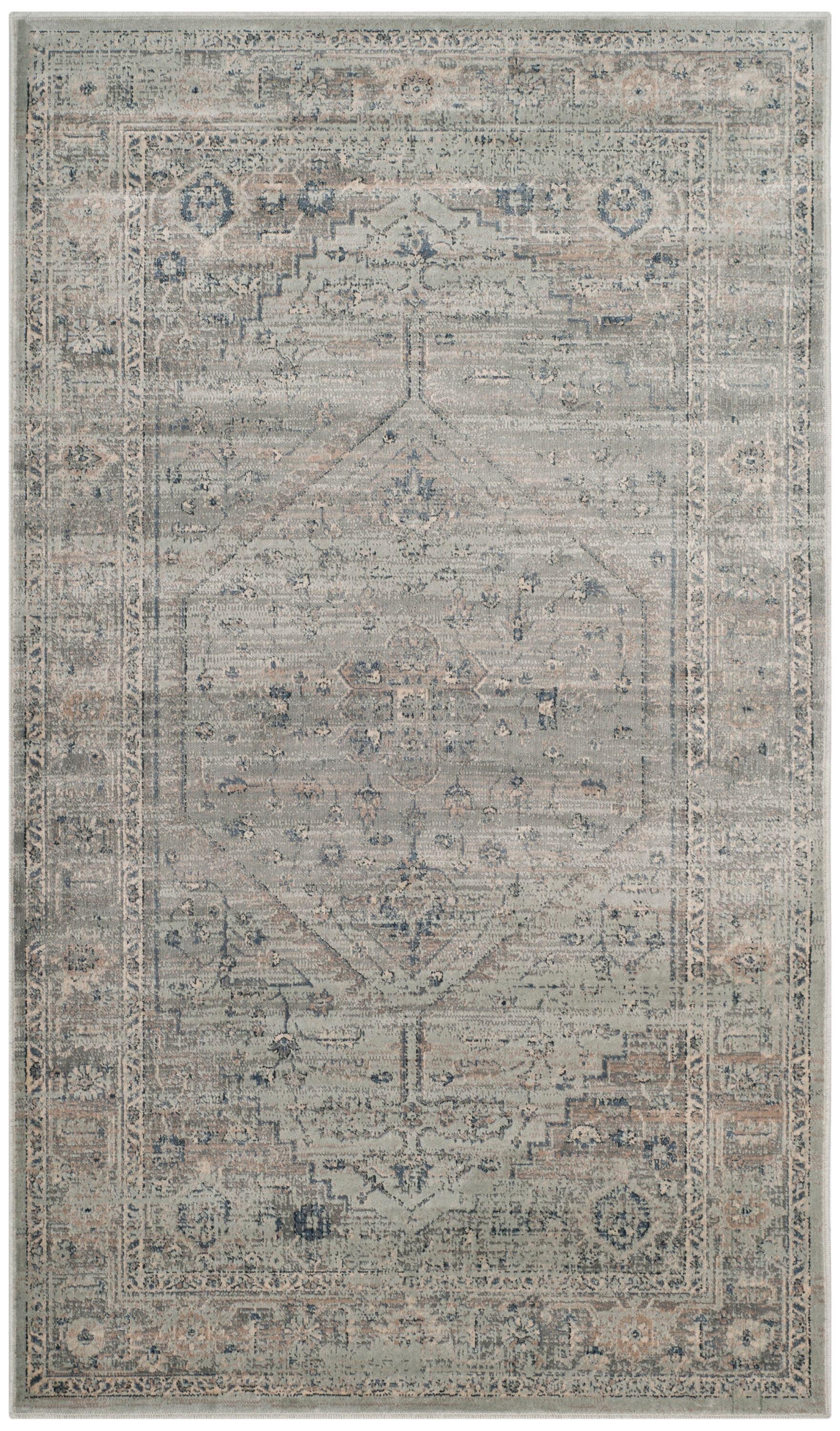 Vintage VTG123 Power Loomed Area Rug - Light Blue - 3'3"x5'7" - Safavieh.
