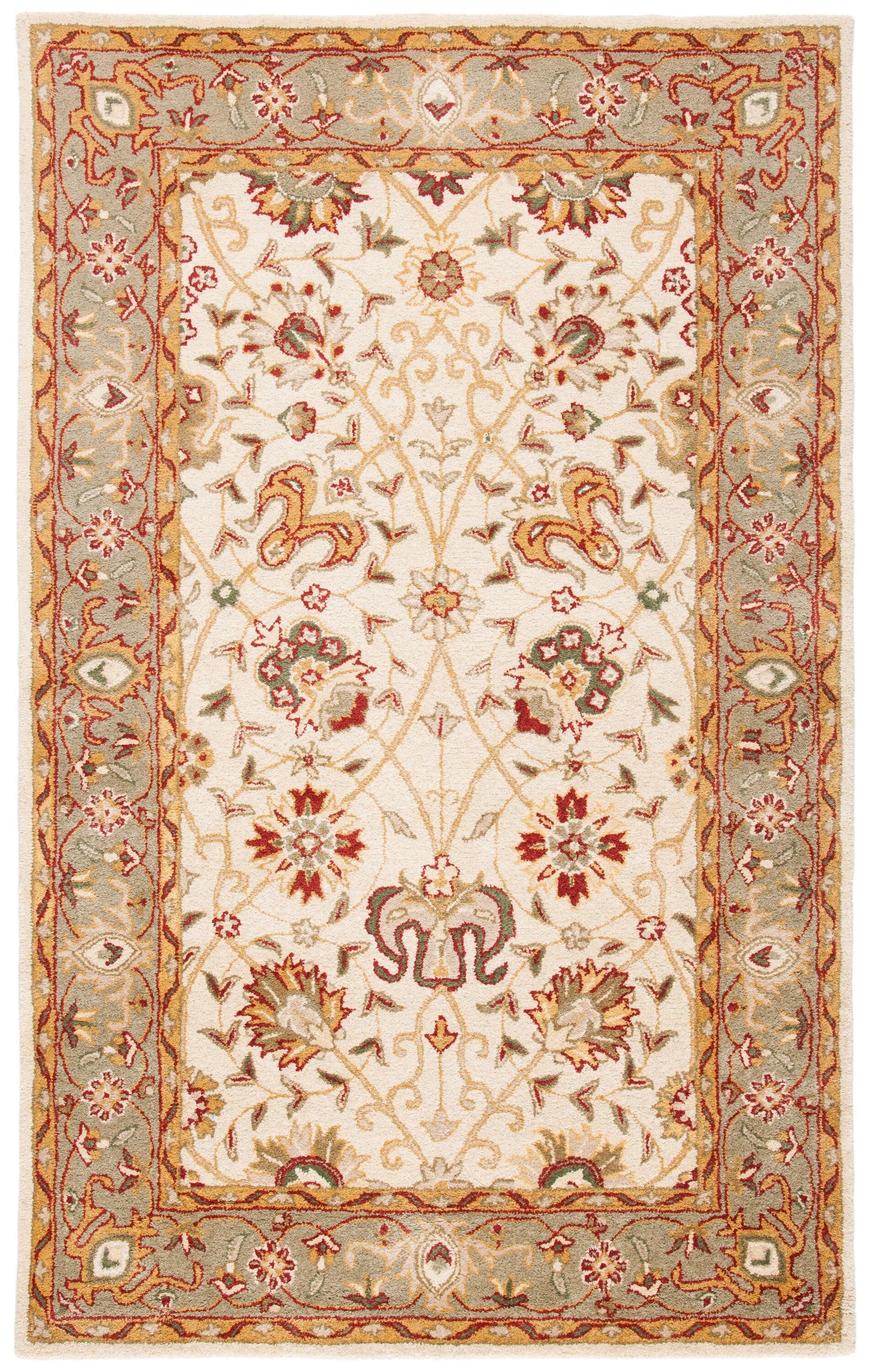 Antiquity AT21 Hand Tufted Indoor Area Rug - Ivory - 4'x6' - Safavieh