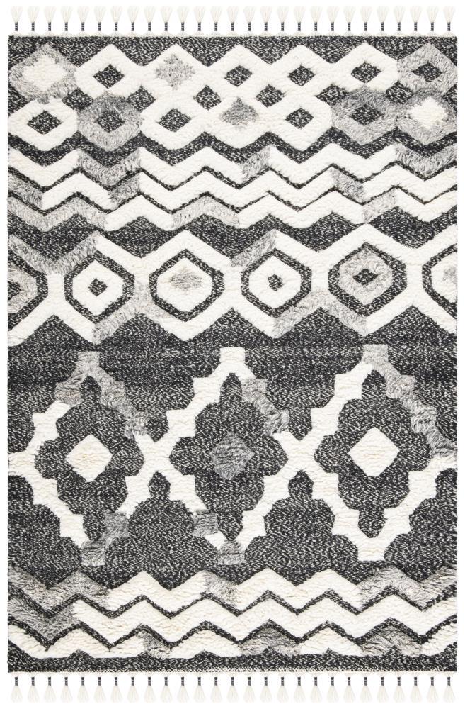 Casablanca CSB548 Hand Knotted Indoor Area Rug - Black/Grey - 4'x6' - Safavieh