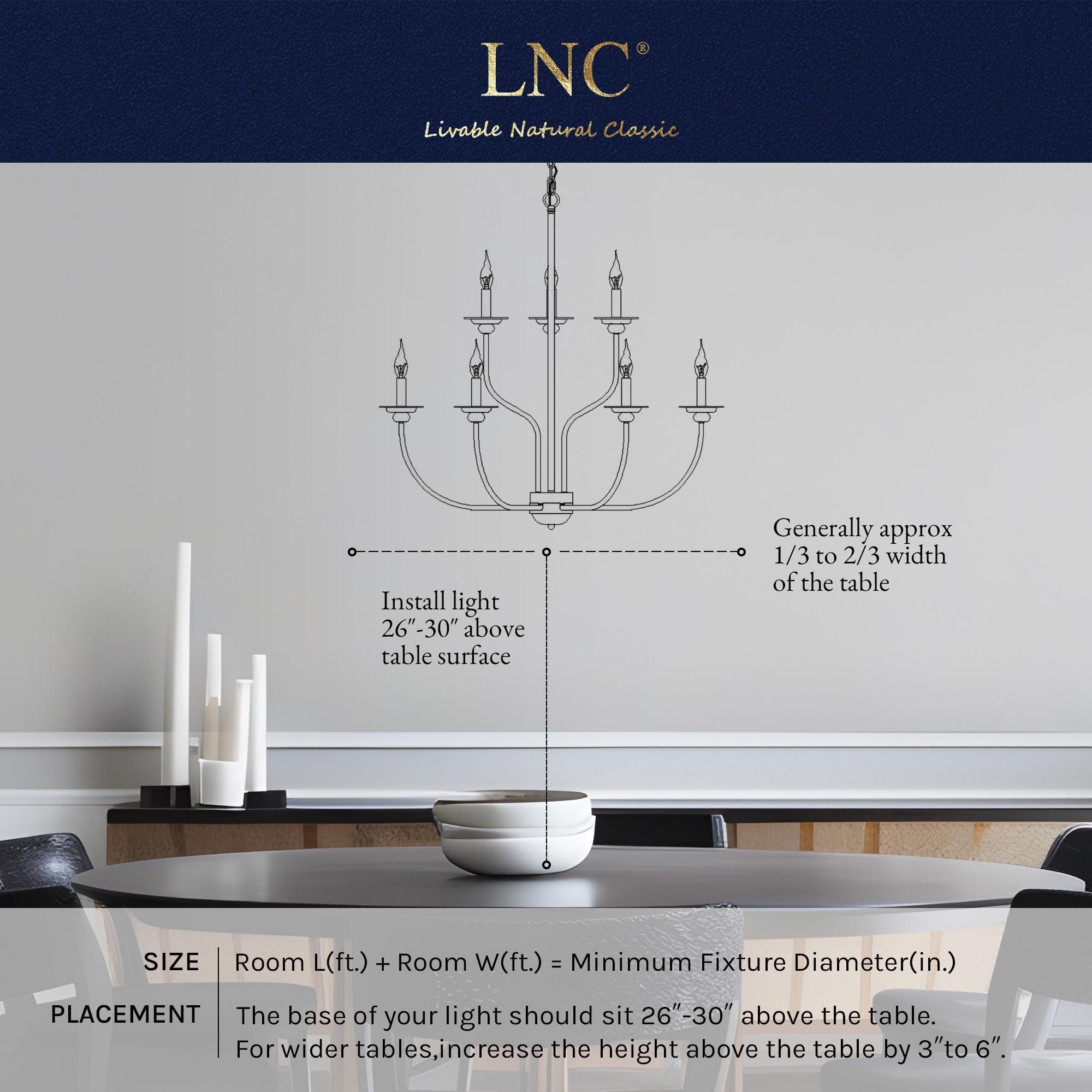 LNC Chispa 3-Light Matte Black Drum LED Dry Rated Chandelier: UL Listed, Adjustable Height, Crystal Decor