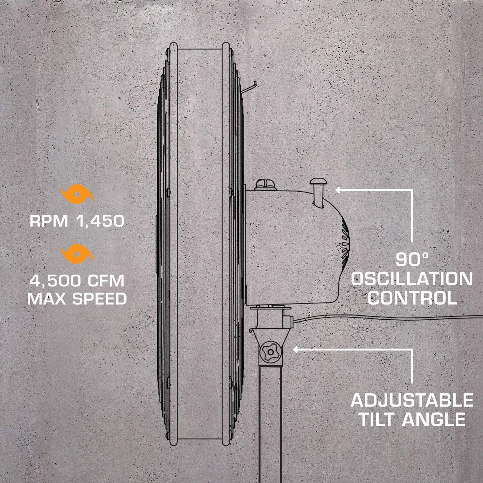 Hurricane Pro 3 Adjustable Speed High Velocity Metal Box Fan