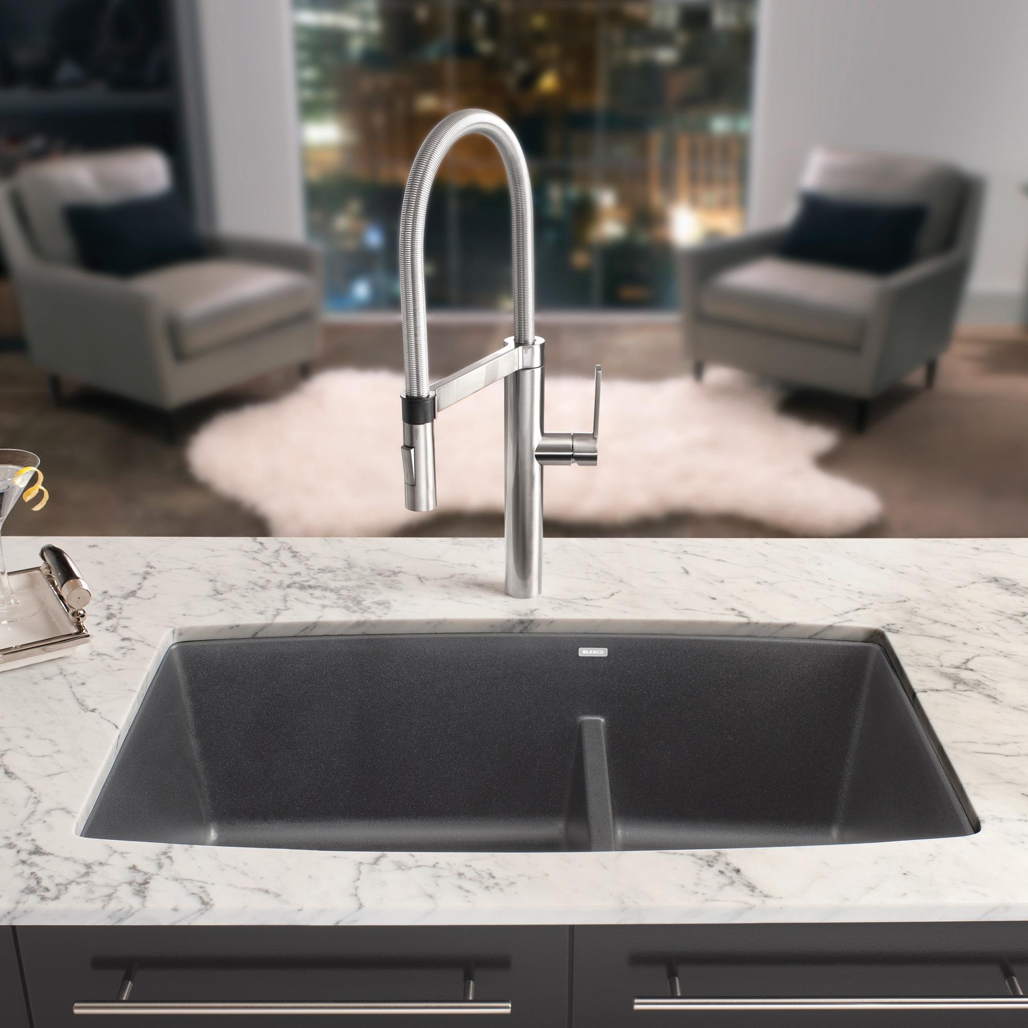 Performa SILGRANIT 33" L x 19" W Double Bowl Undermount Kitchen Sink