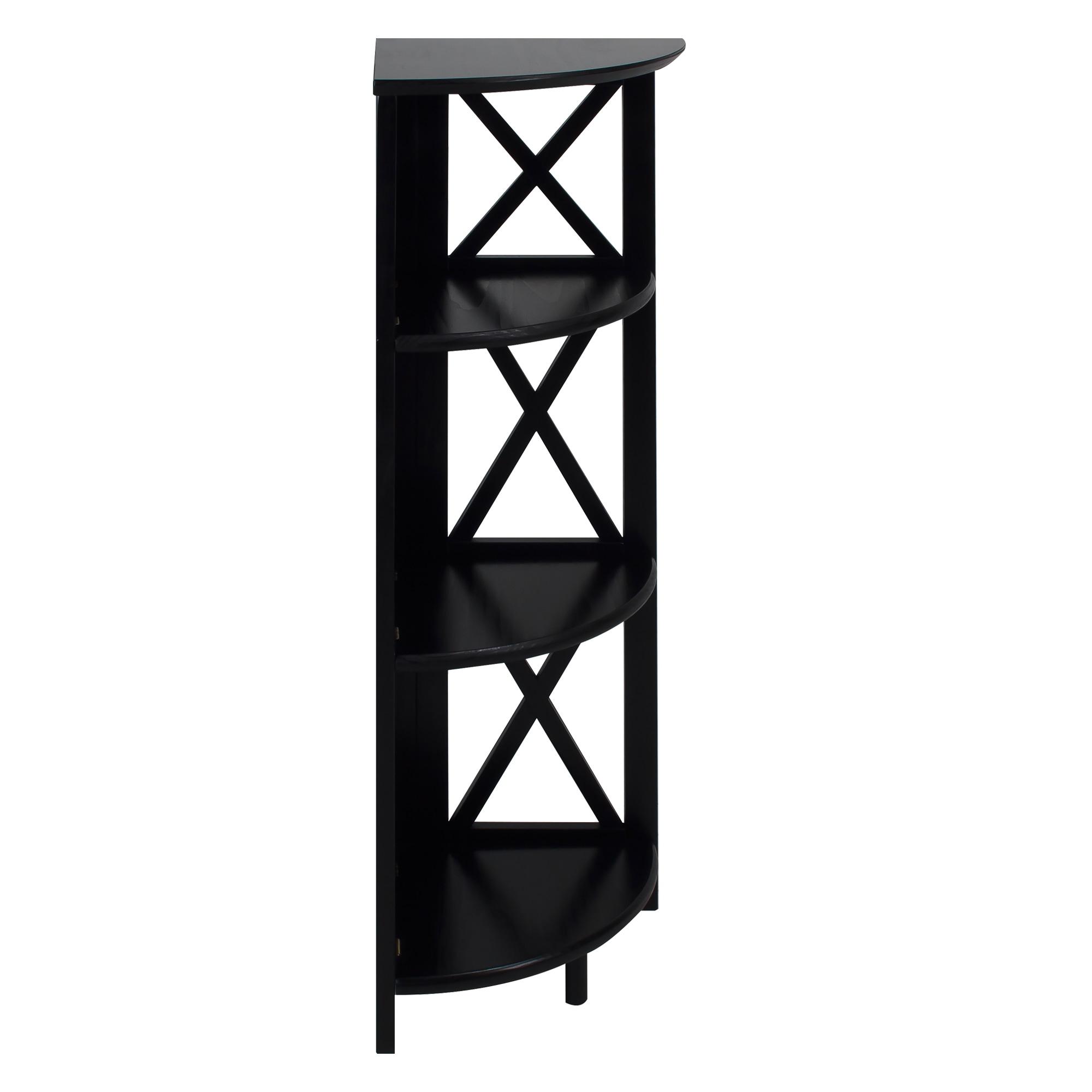 Casual Home Montego 3 Shelf Corner Folding Bookcase with Mantel Top