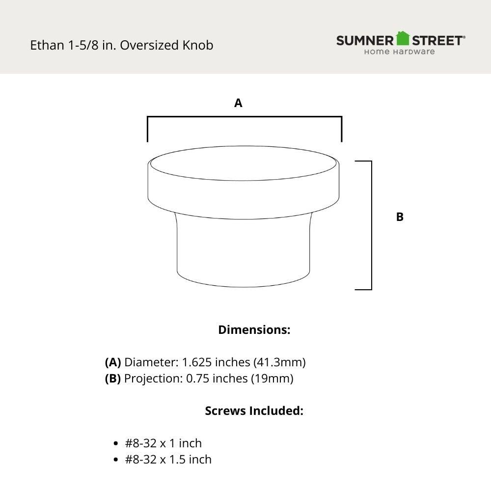 Oversized Ethan 1 5/8" Diameter Round Knob