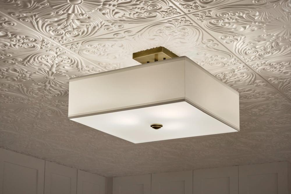 Kichler Lighting Shailene 3 - Light Semi-Flush Mount in  Natural Brass