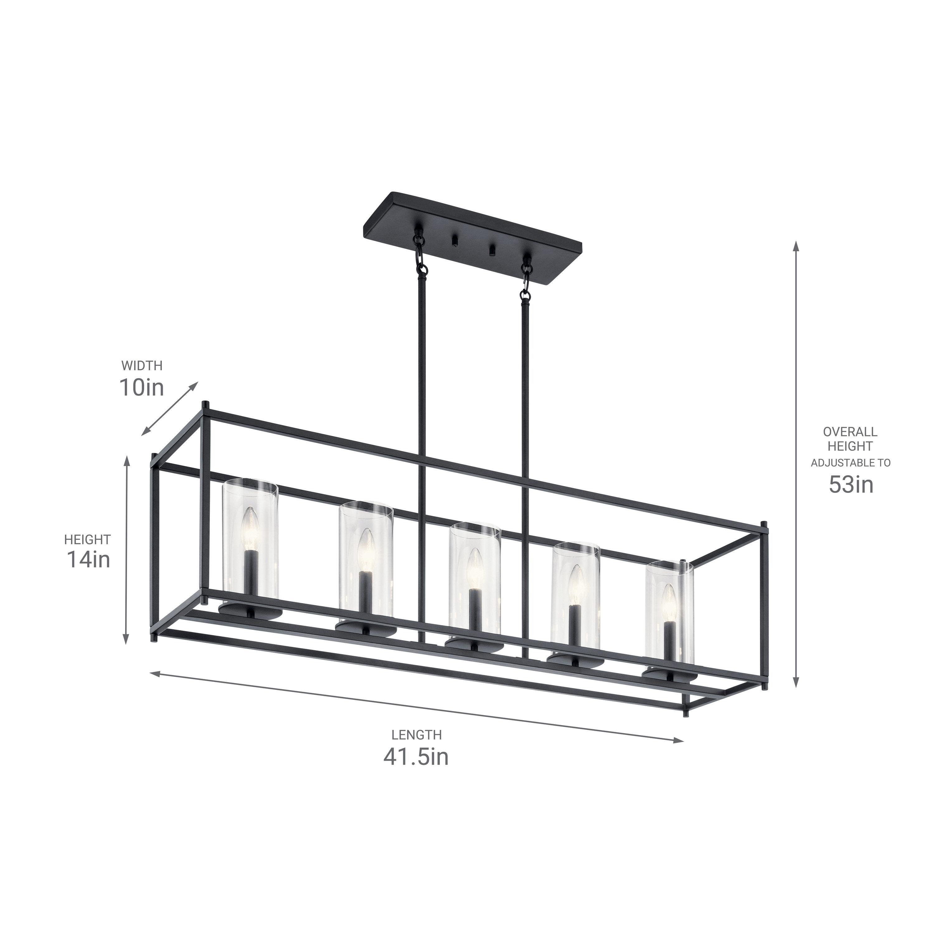 Kichler Lighting Crosby 5 - Light Chandelier in  Black