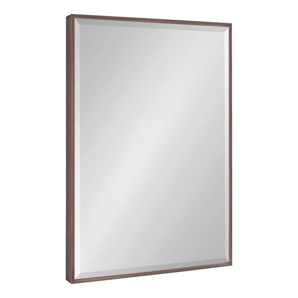 Kate & Laurel All Things Decor 18.7" x 24.7" Rhodes Rectangle Wall Mirror Bronze : Modern Beveled, No Assembly Required