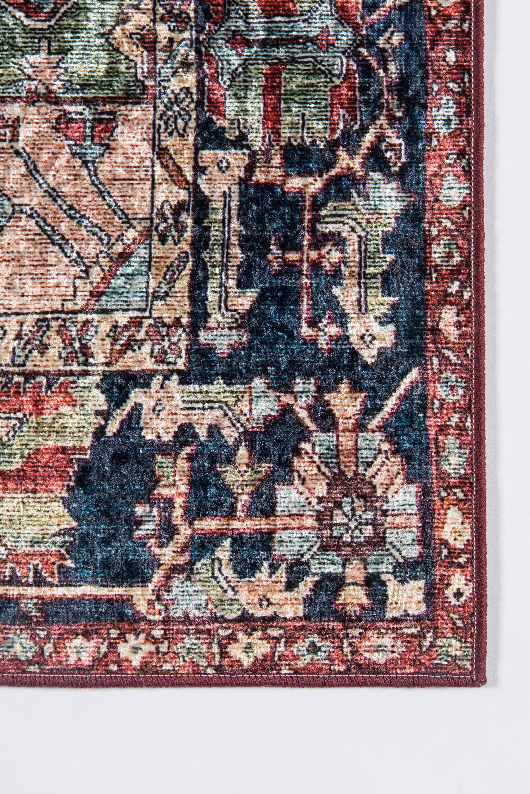 Momeni 2'x3' Karachi Betan Accent Rug Blue/Red