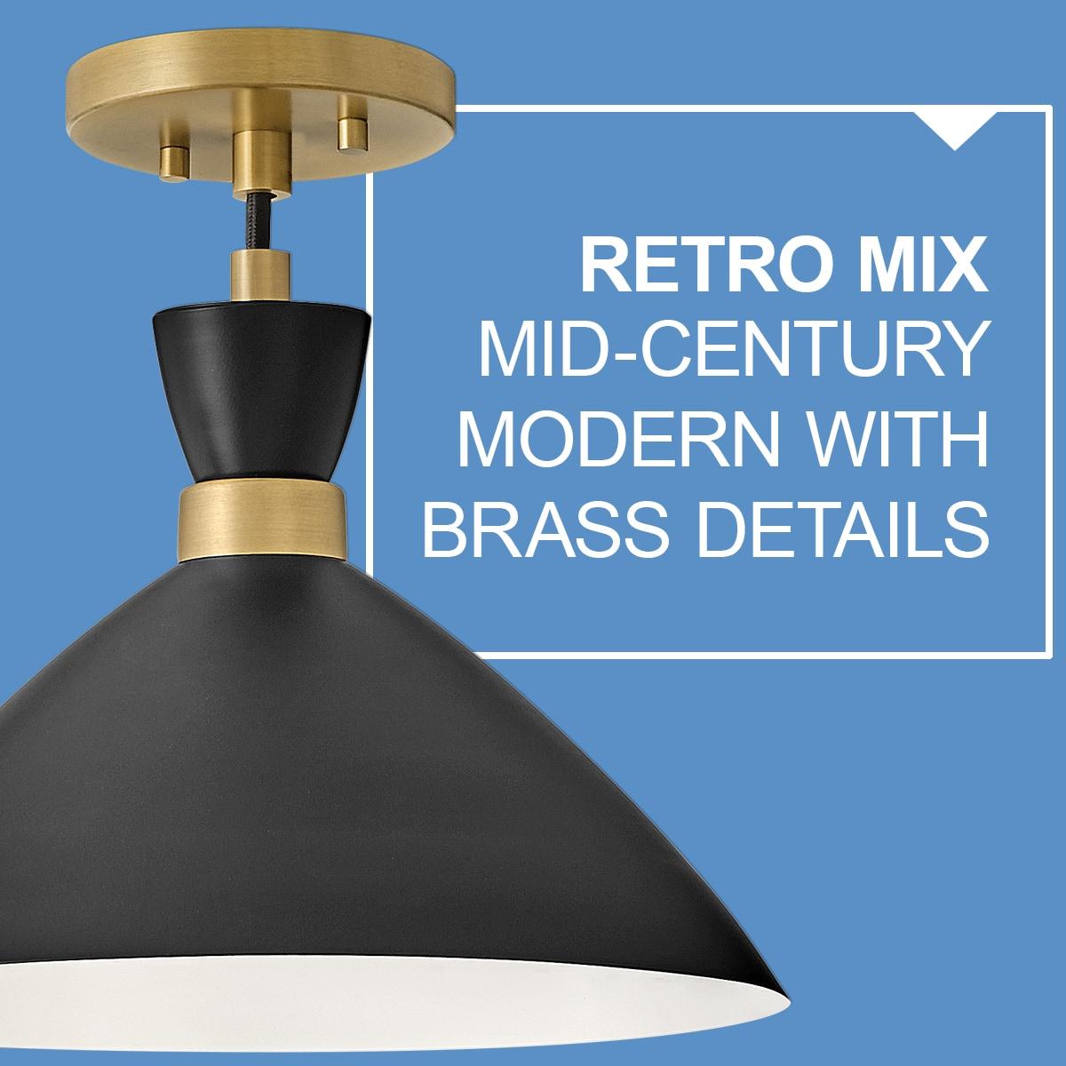 Lark Simon 1 - Light Pendant in  Black/Heritage Brass