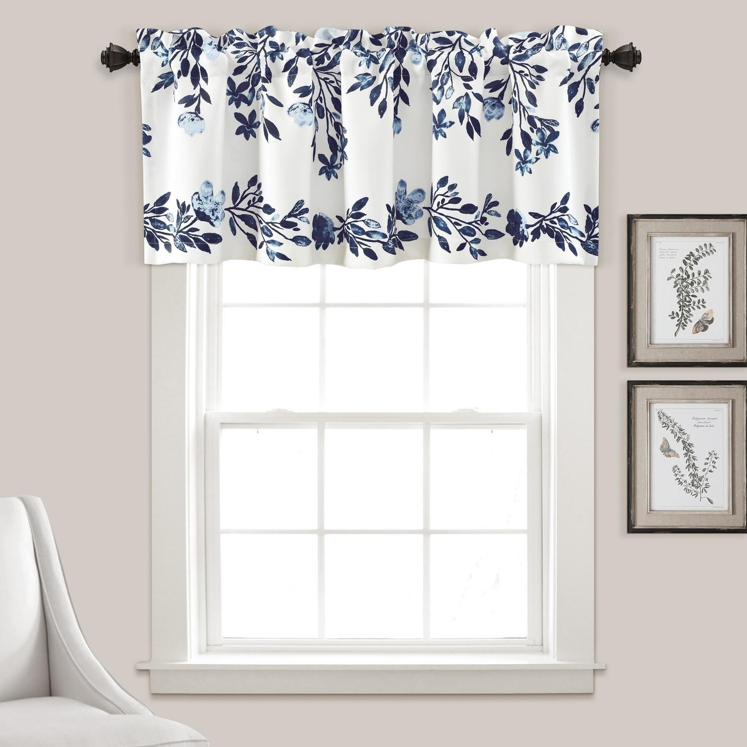 Tanisha Floral Tailored 52'' W Window Valance