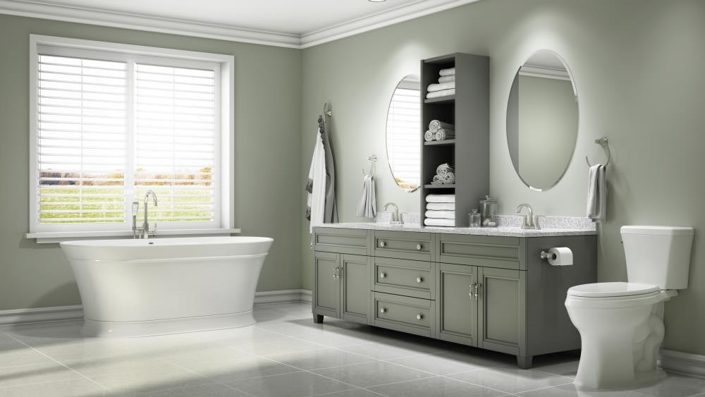 Lyndsay 67" x 32" Freestanding Soaking Acrylic Bathtub with Faucet