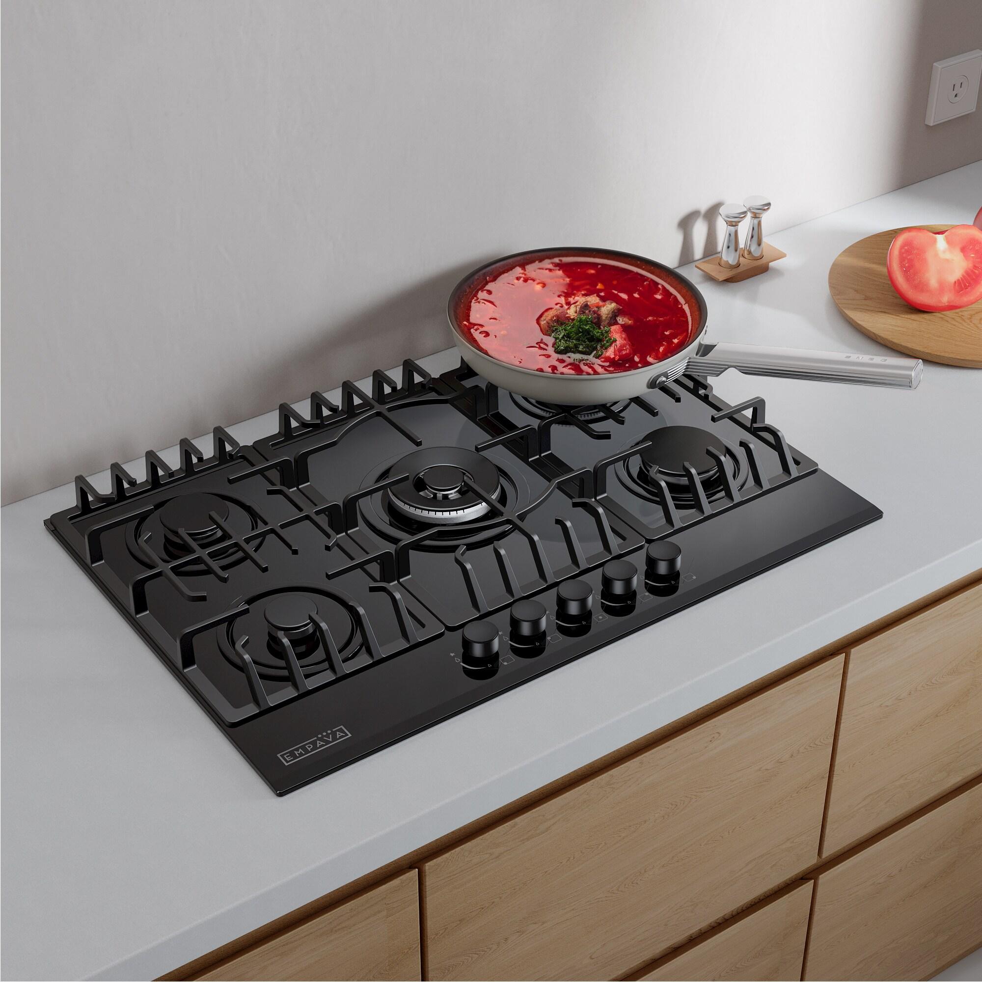 Empava 30" Black 5 Burner Cooktop