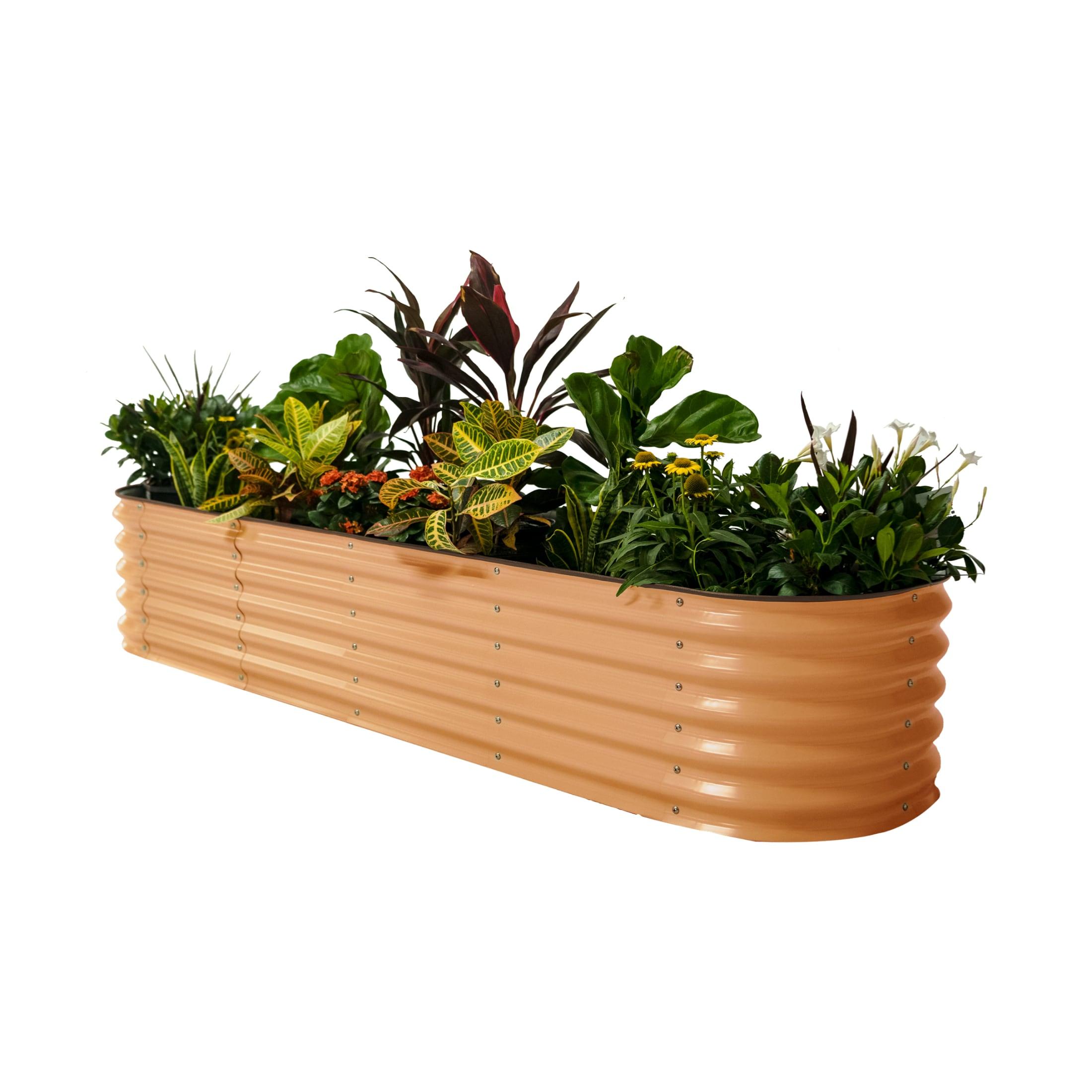 17" Tall 9 In 1 Modular Metal Outdoor Raised Garden Bed