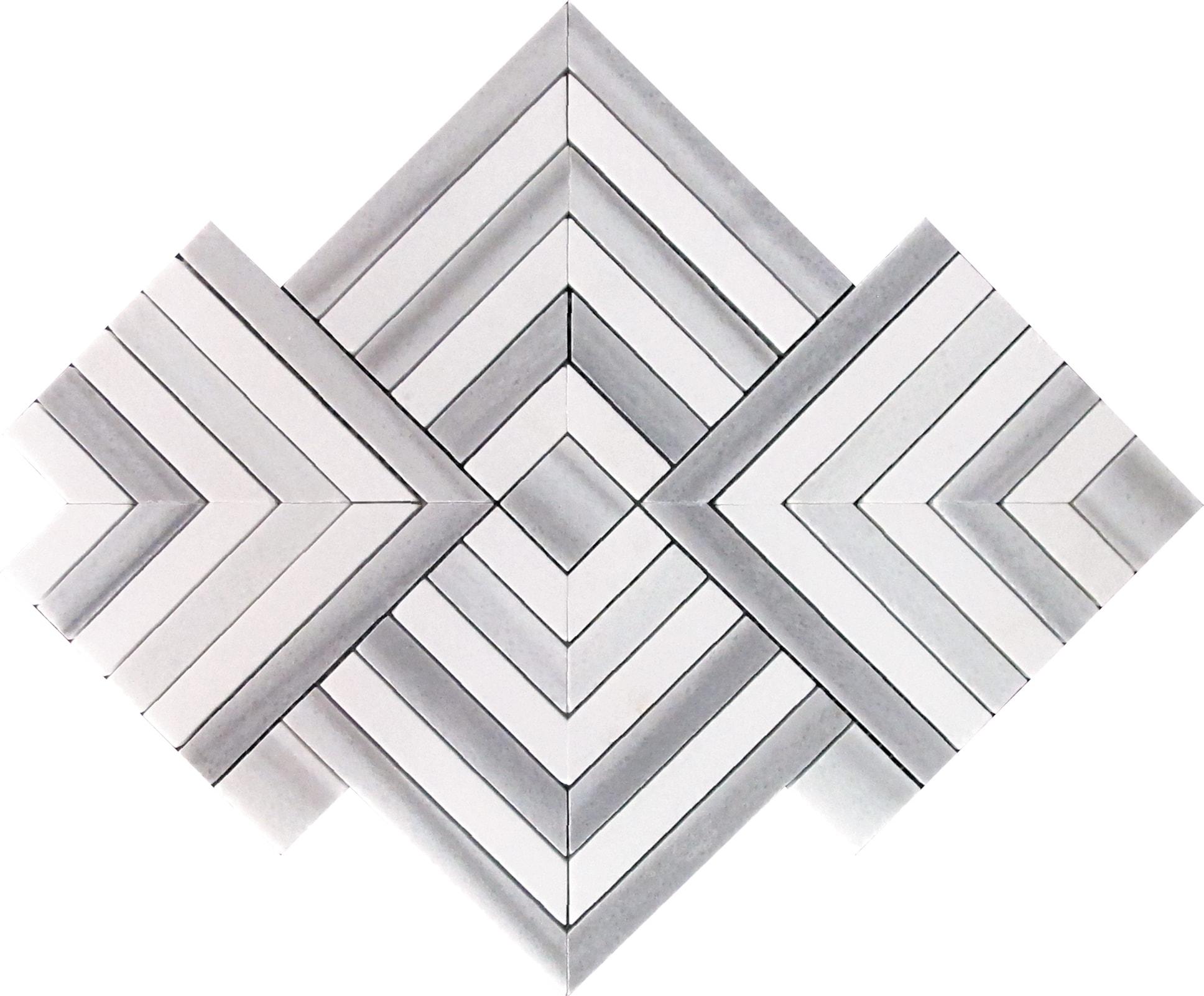 5 pack Gray 10-in x 10-in Polished Marble Floor and Wall Tile (3.47 sq ft/case)