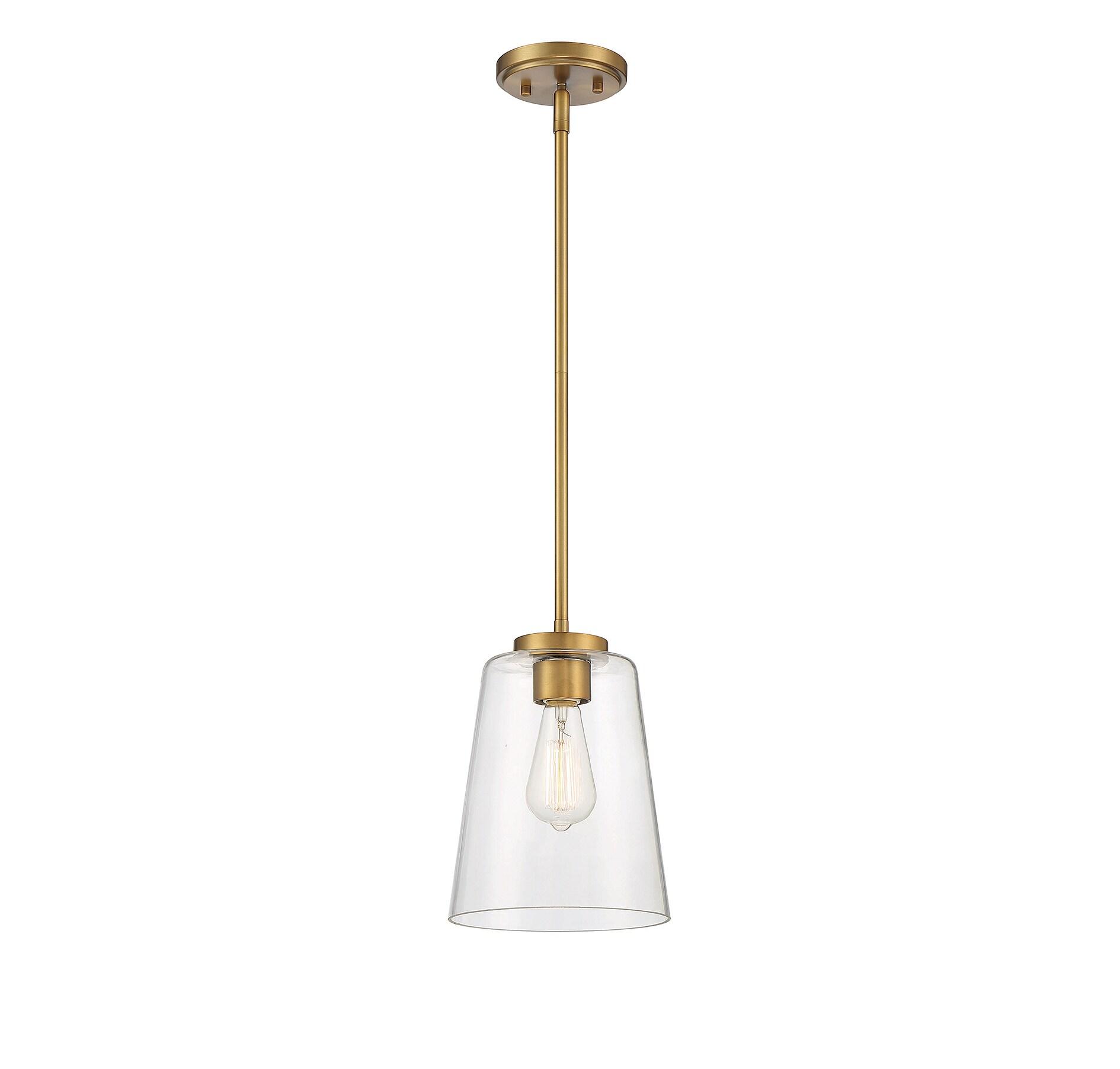 Savoy House Calhoun 1 - Light Pendant in  Warm Brass