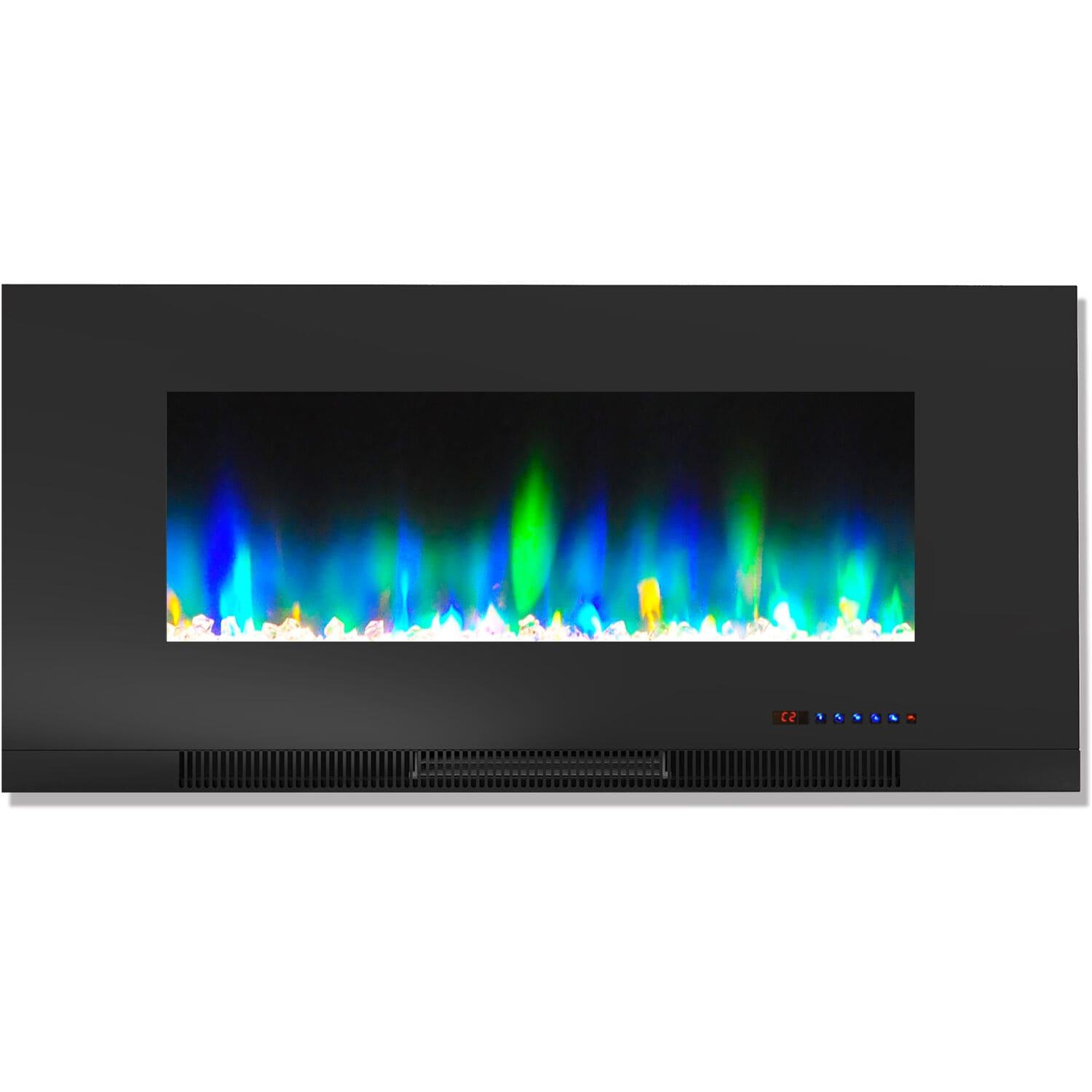 Cambridge Cambridge Wall Mount Electric Fireplace Heater with Remote Control for Indoor Use in Living Room, Bedroom, Home Office