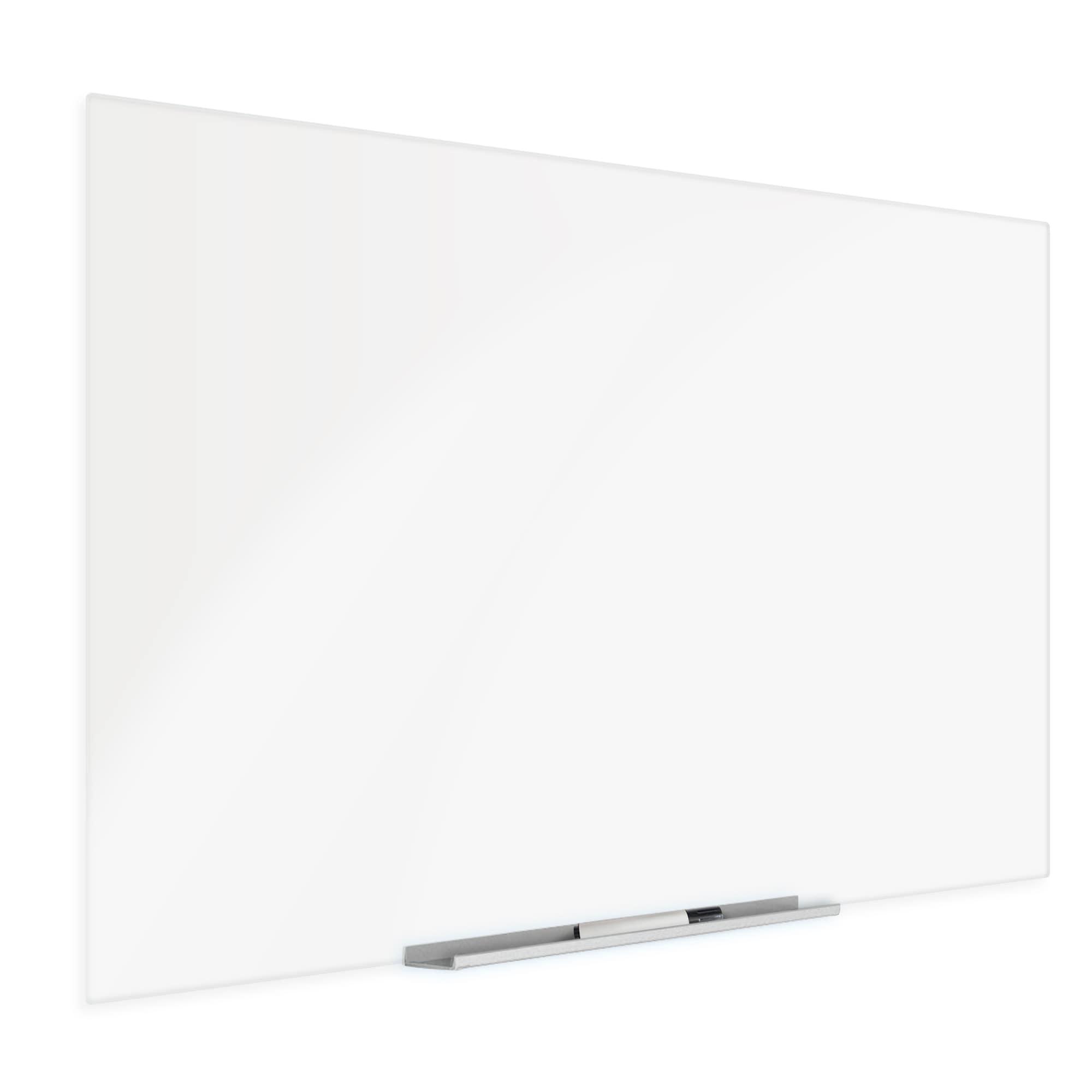 96" x 48" Frameless White Magnetic Glass Dry Erase Board
