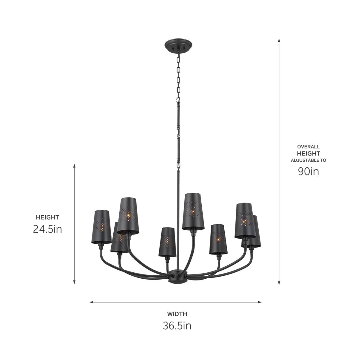 Kichler Lighting Adeena 8 - Light Chandelier in  Black