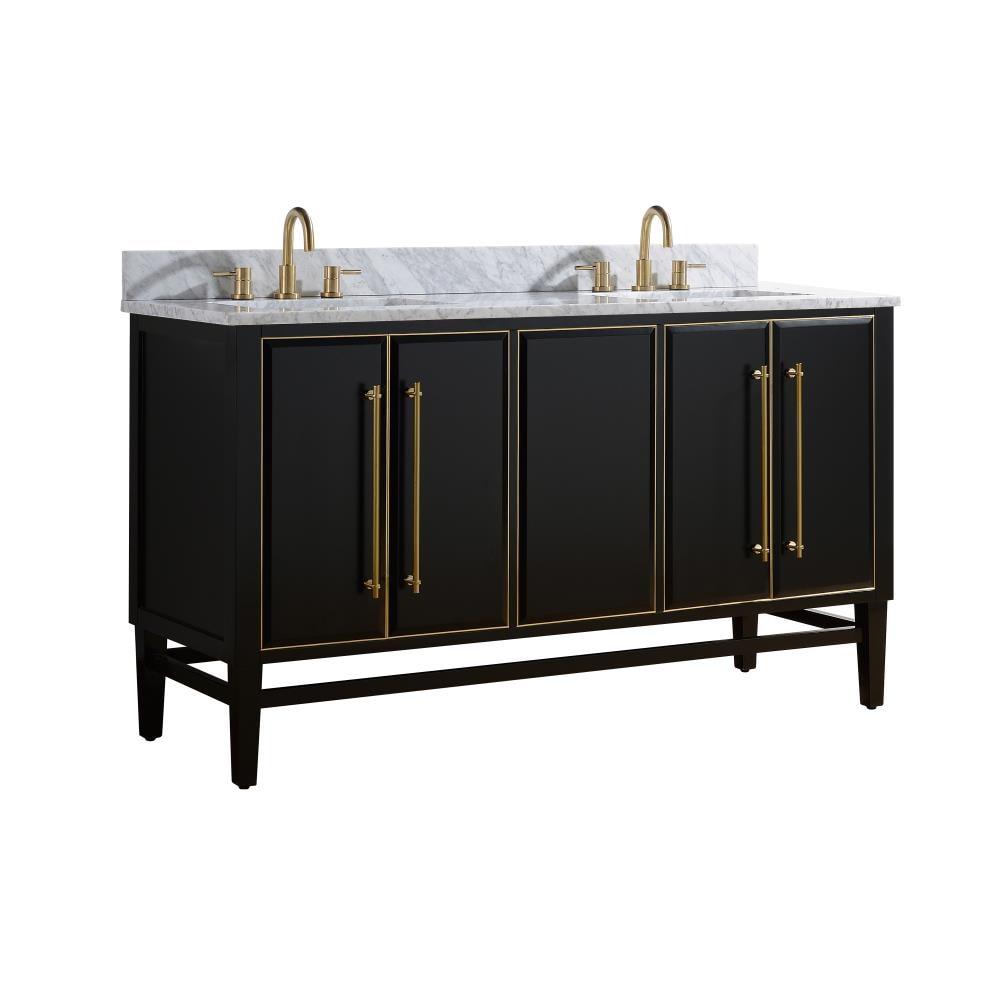 Avanity Mason-Vs61-G-C Mason 61" Free Standing Double Basin Vanity Set - Black