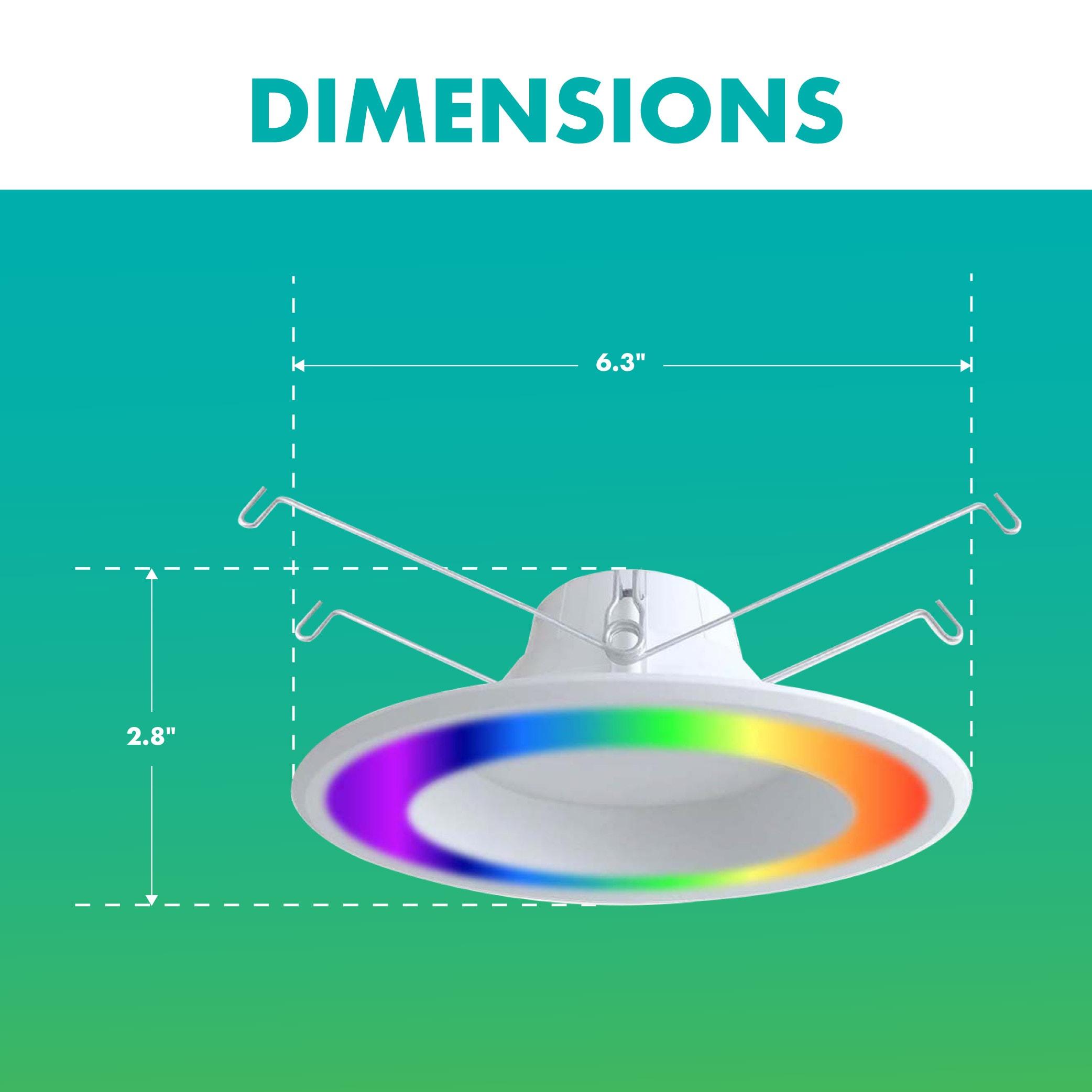 Simply Conserve 5/6 in. Smart Wi-Fi Plus BLE 12-Watt LED Recessed Downlight Retrofit