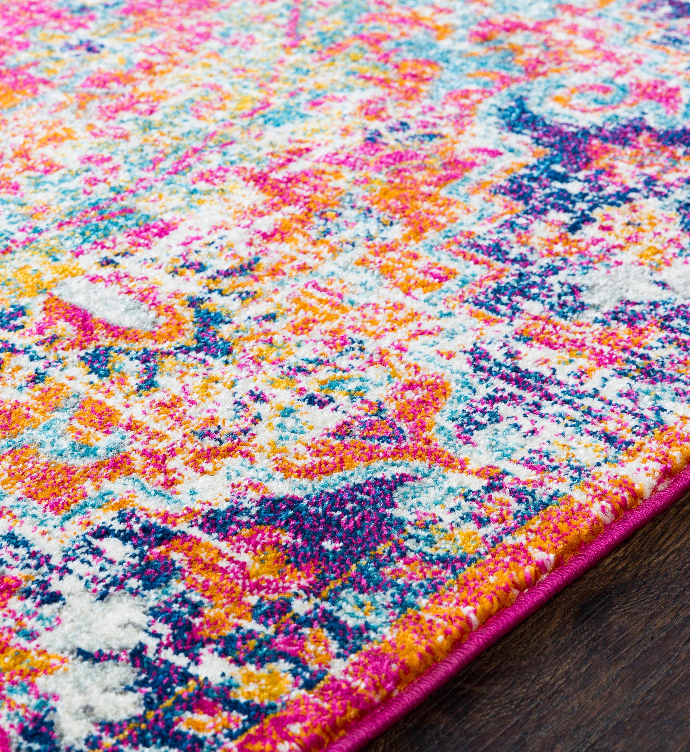 Livabliss 5'3"x7'3" Abby Traditional Rugs Teal: Medium Pile, Stain & Fade-Resistant, Indoor, Polypropylene