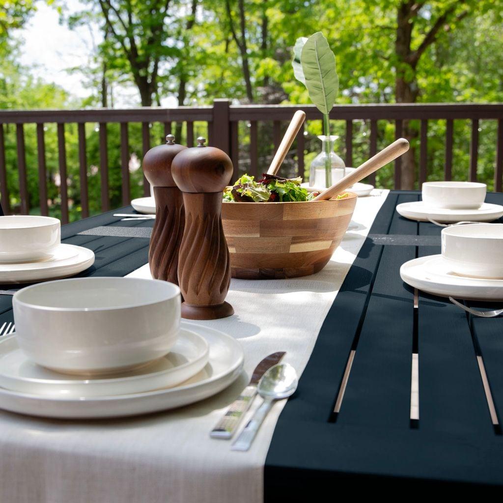 Highwood 7-pc Lehigh Dining Set - 42" x 84" Rectangle Table, Dining Height, Outdoor, Eco-friendly, Synthetic Wood