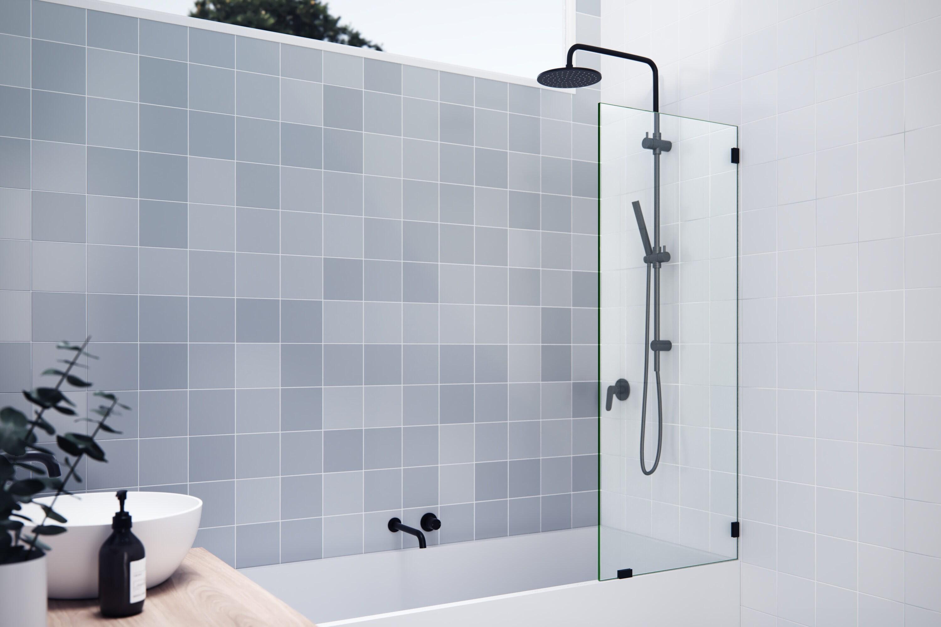 Vela 24 in. x 58.25 in. Frameless Single Fixed Bath Panel