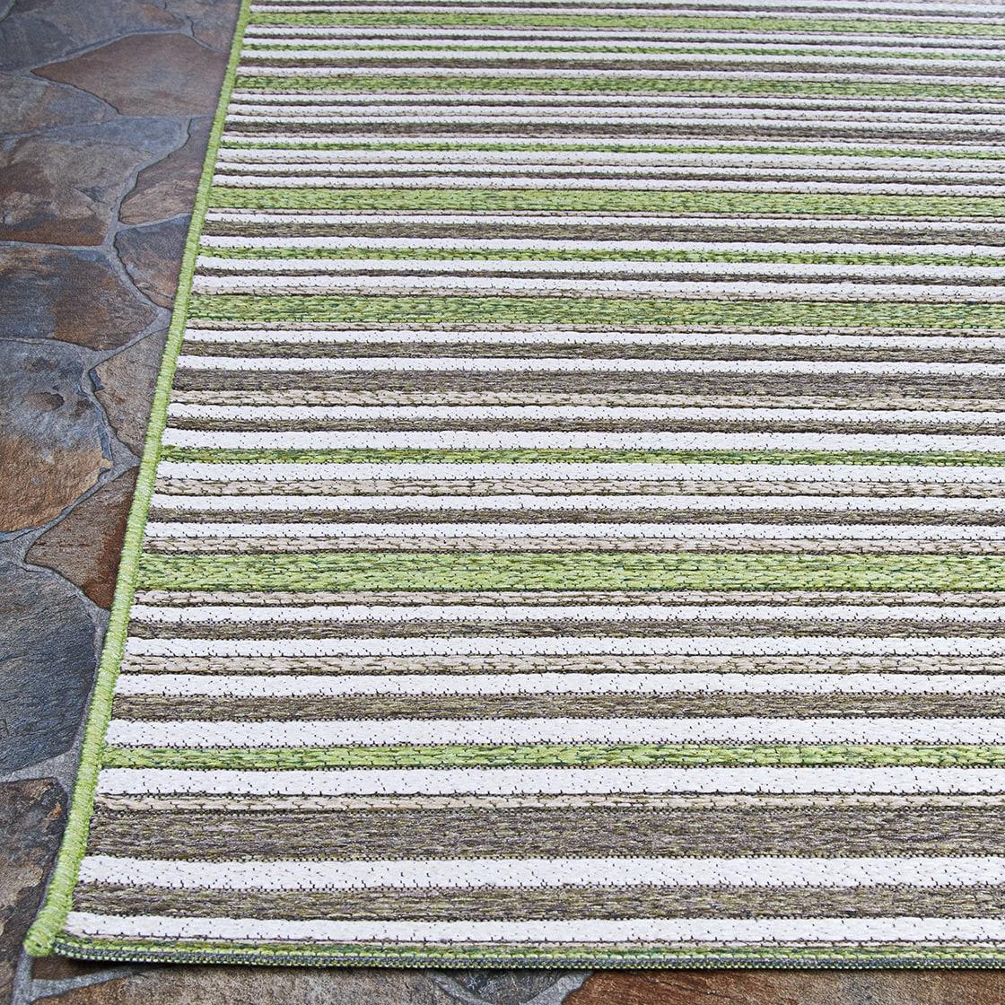 Couristan Cape Brockton Indoor / Outdoor Area Rug, Hunter Green-Brown, 2'3" x 7'10" Runner