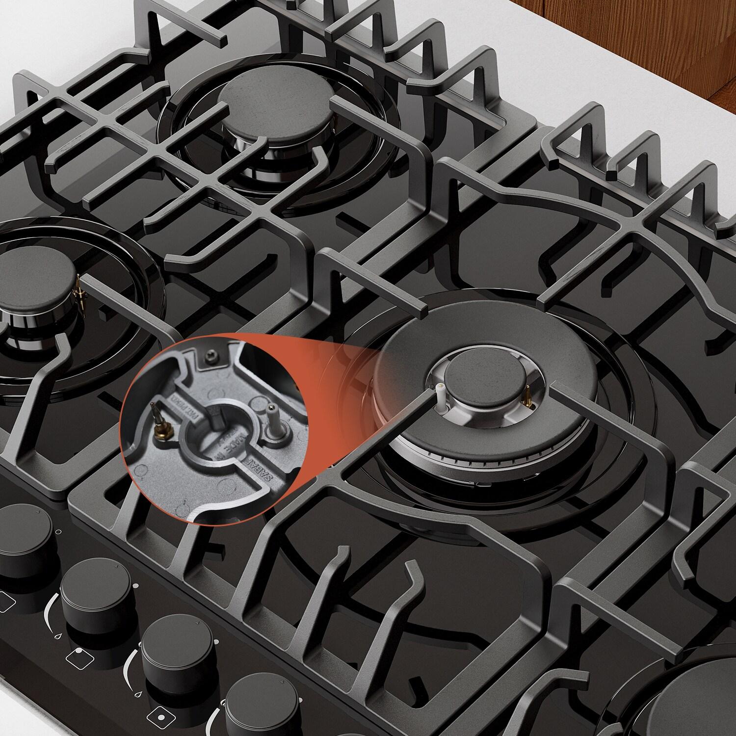 Empava 30" Black 5 Burner Cooktop