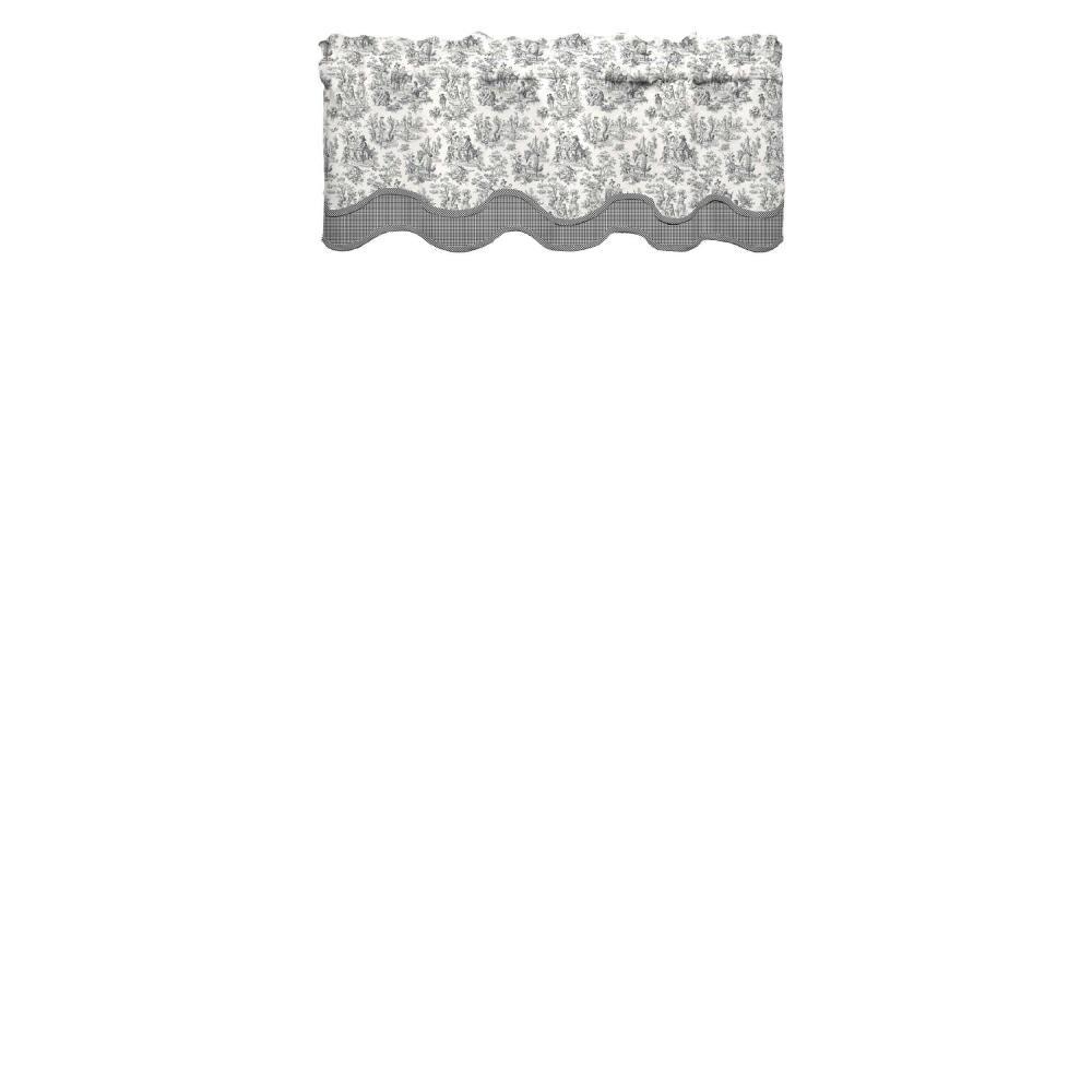 Charmed Life Toile Cotton Scalloped 52'' W Window Valance