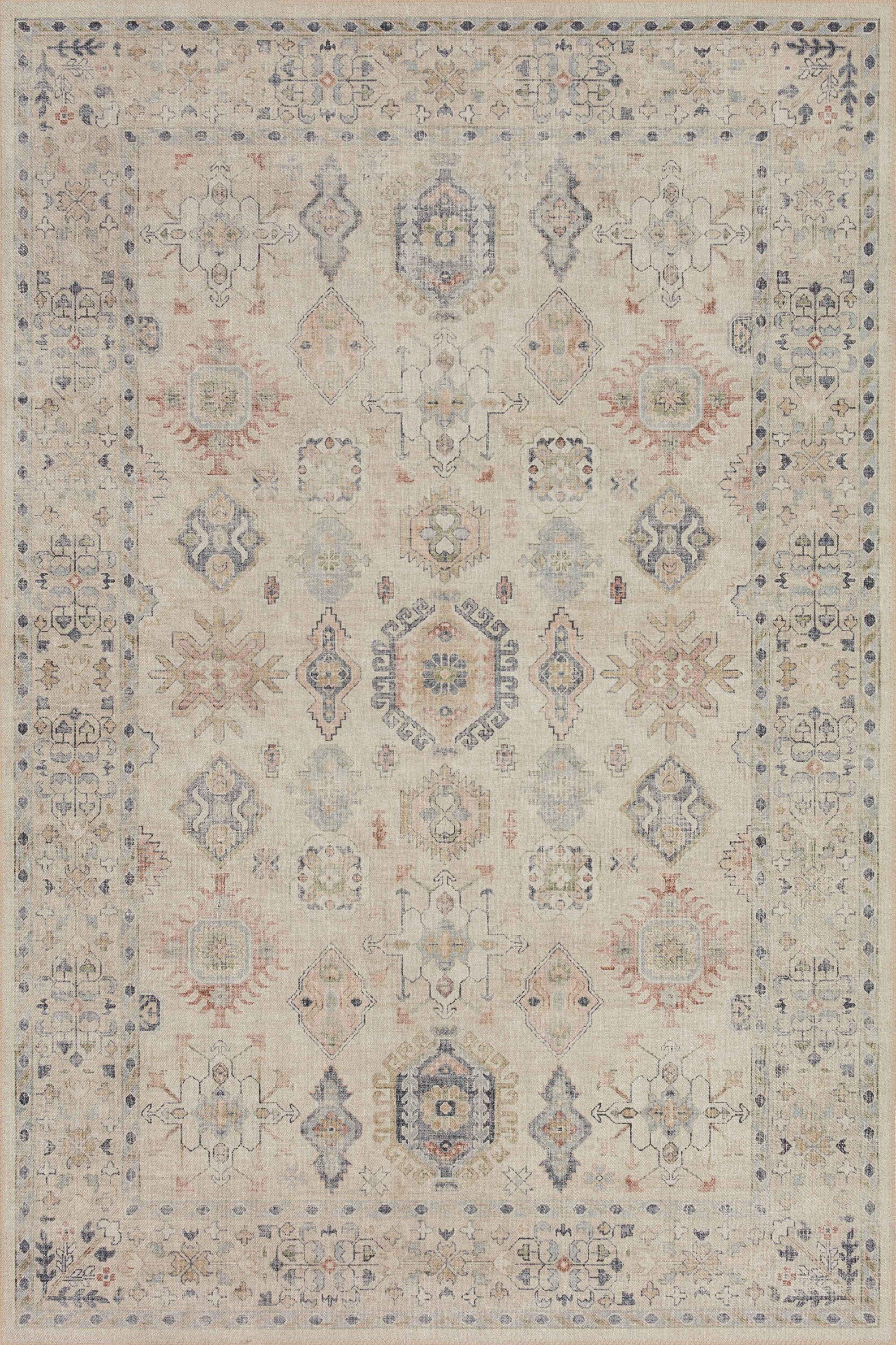 Loloi II Hathaway Printed Oriental Beige / Multi Area Rug