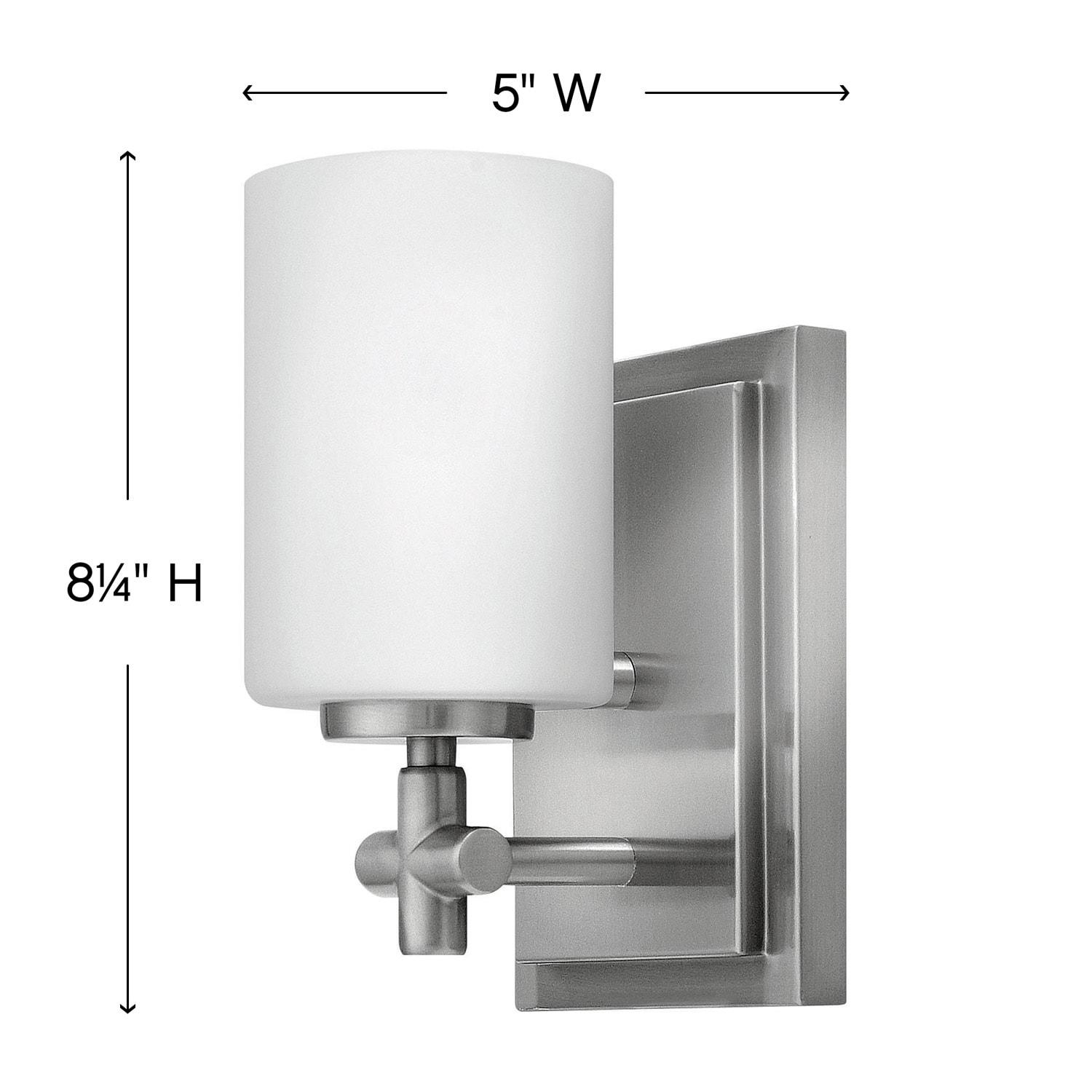 Sophisticated Brushed Nickel Wall Light with Etched Opal Glass