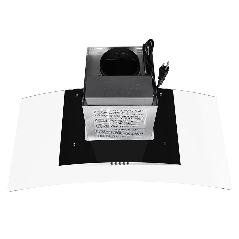 Streamline Largo 36" 220 Cubic Feet Per Minute Ductless Wall Mount Range Hood with Baffle Filter and Light Included